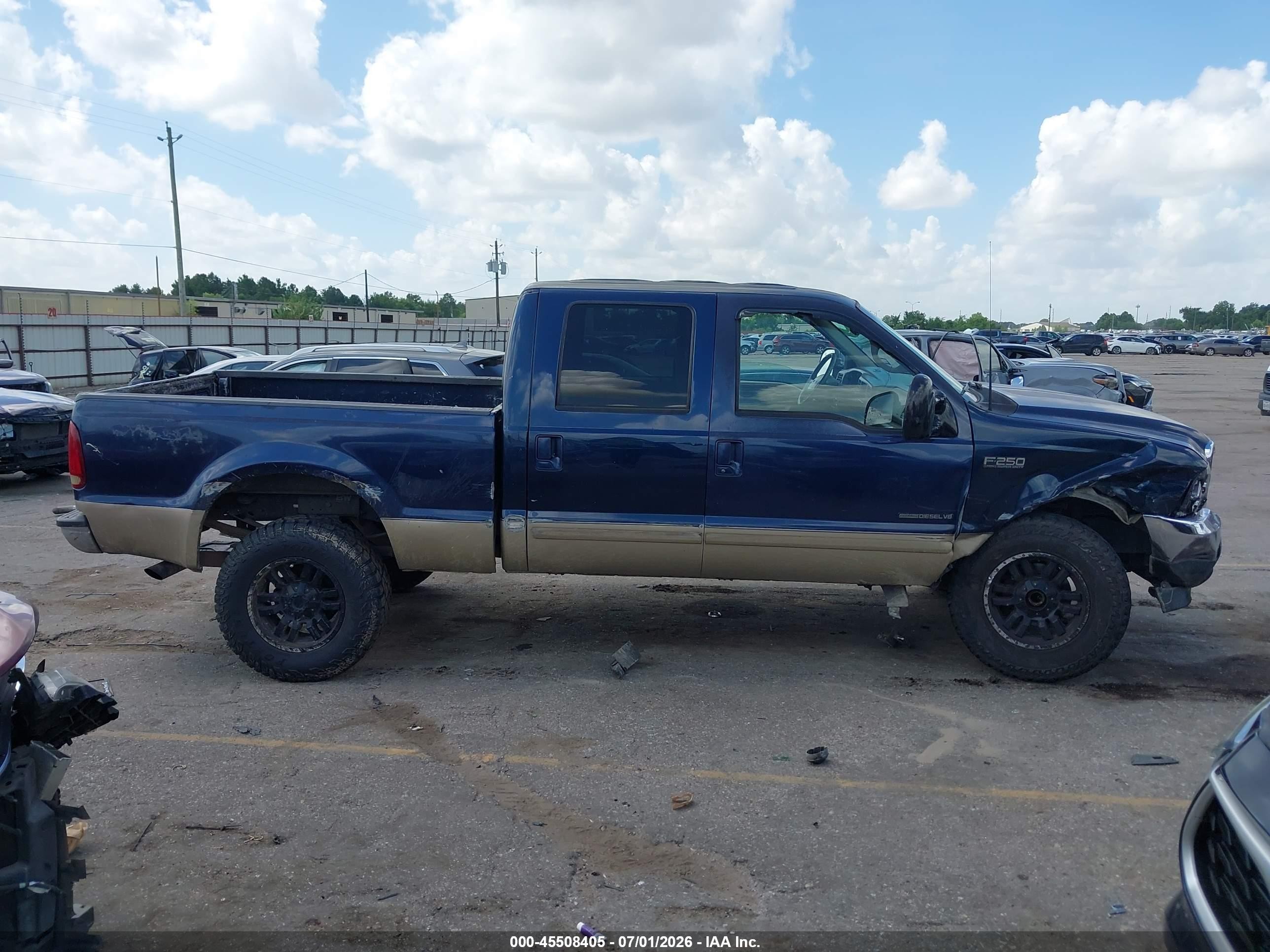 2001 Ford F-250 Lariat/xl/xlt Dark Blue vin: 1FTNW20F91EC50278