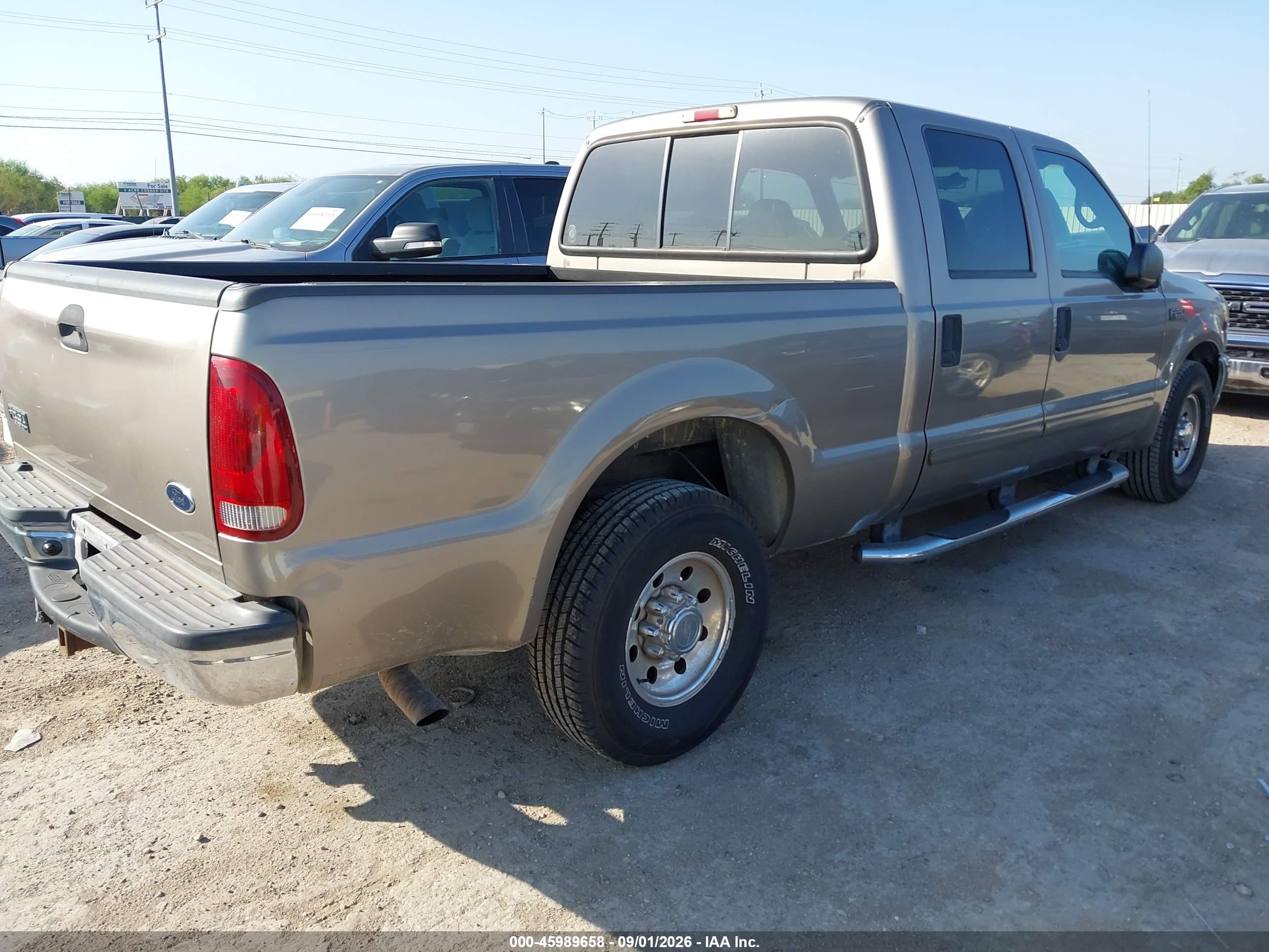 2002 Ford F-250 Lariat/xl/xlt Brown vin: 1FTNW20L12EA47568