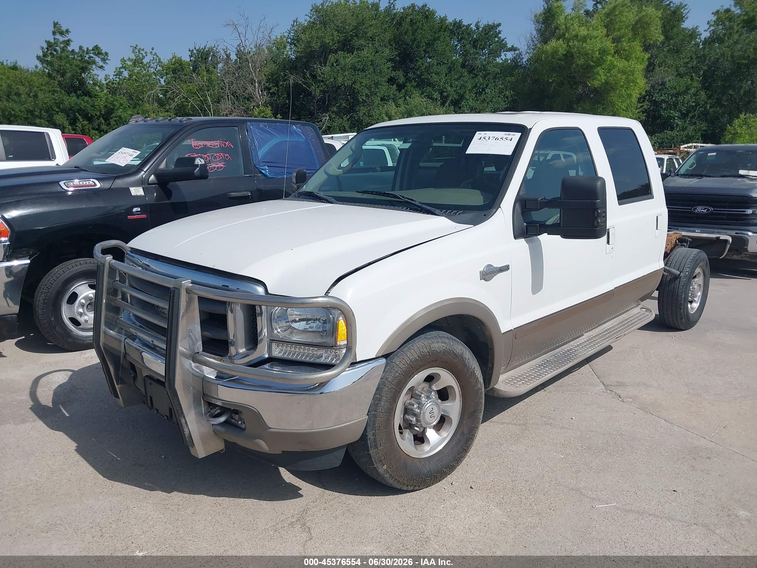 2004 Ford F-250 Lariat/xl/xlt White vin: 1FTNW20L14EB94394