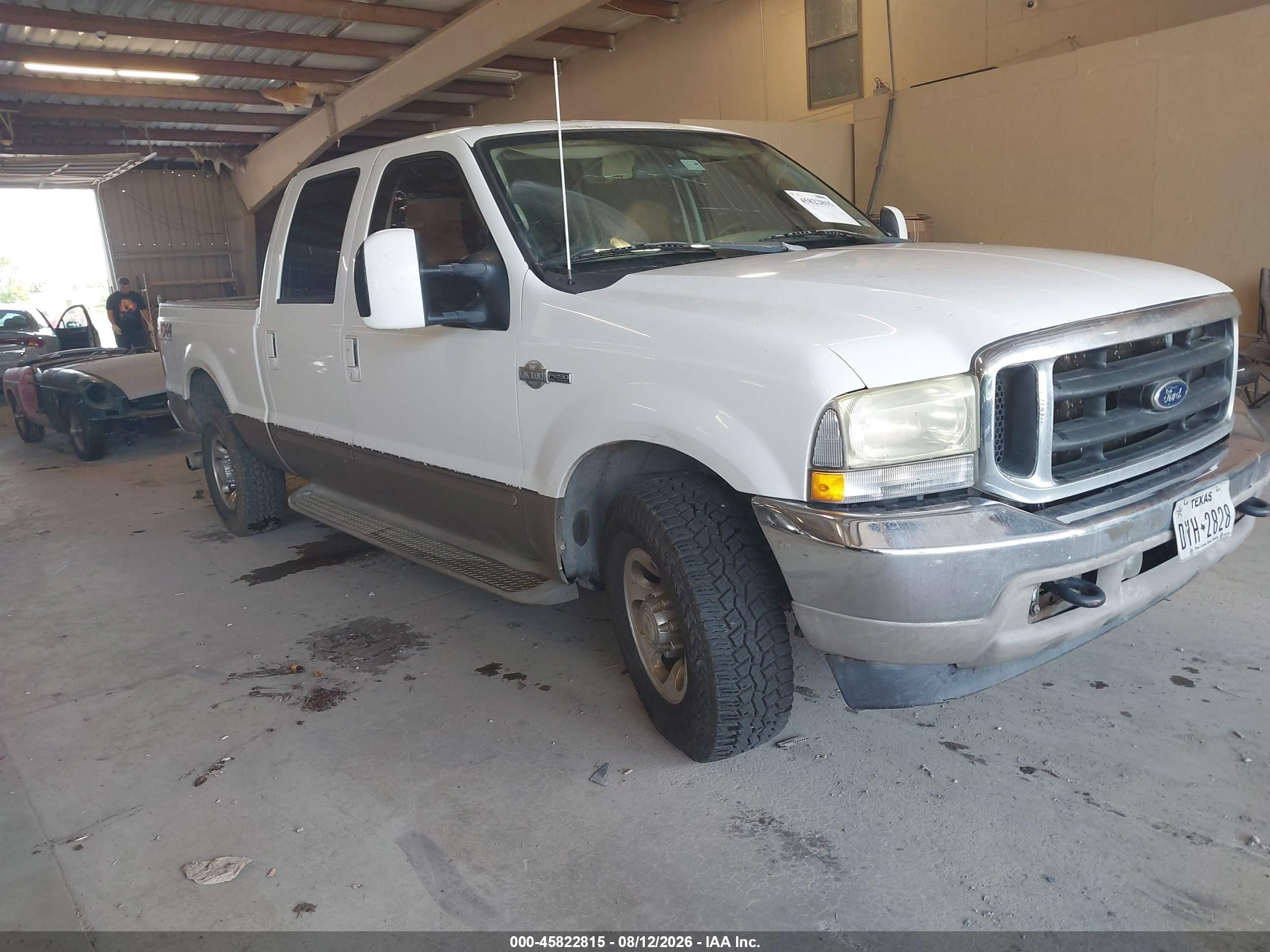 2004 Ford F-250 Lariat/xl/xlt White vin: 1FTNW20L44EA71964