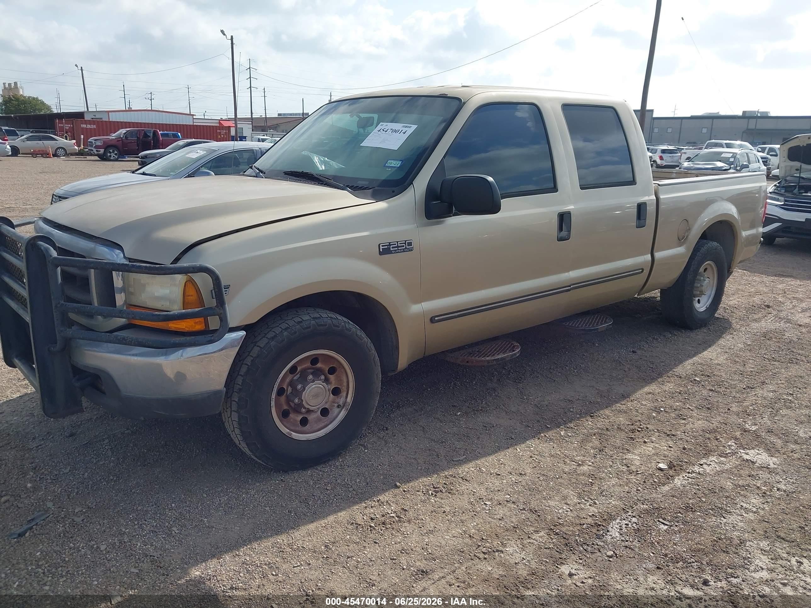 2000 Ford F-250 Lariat/xl/xlt Beige vin: 1FTNW20L6YED90448
