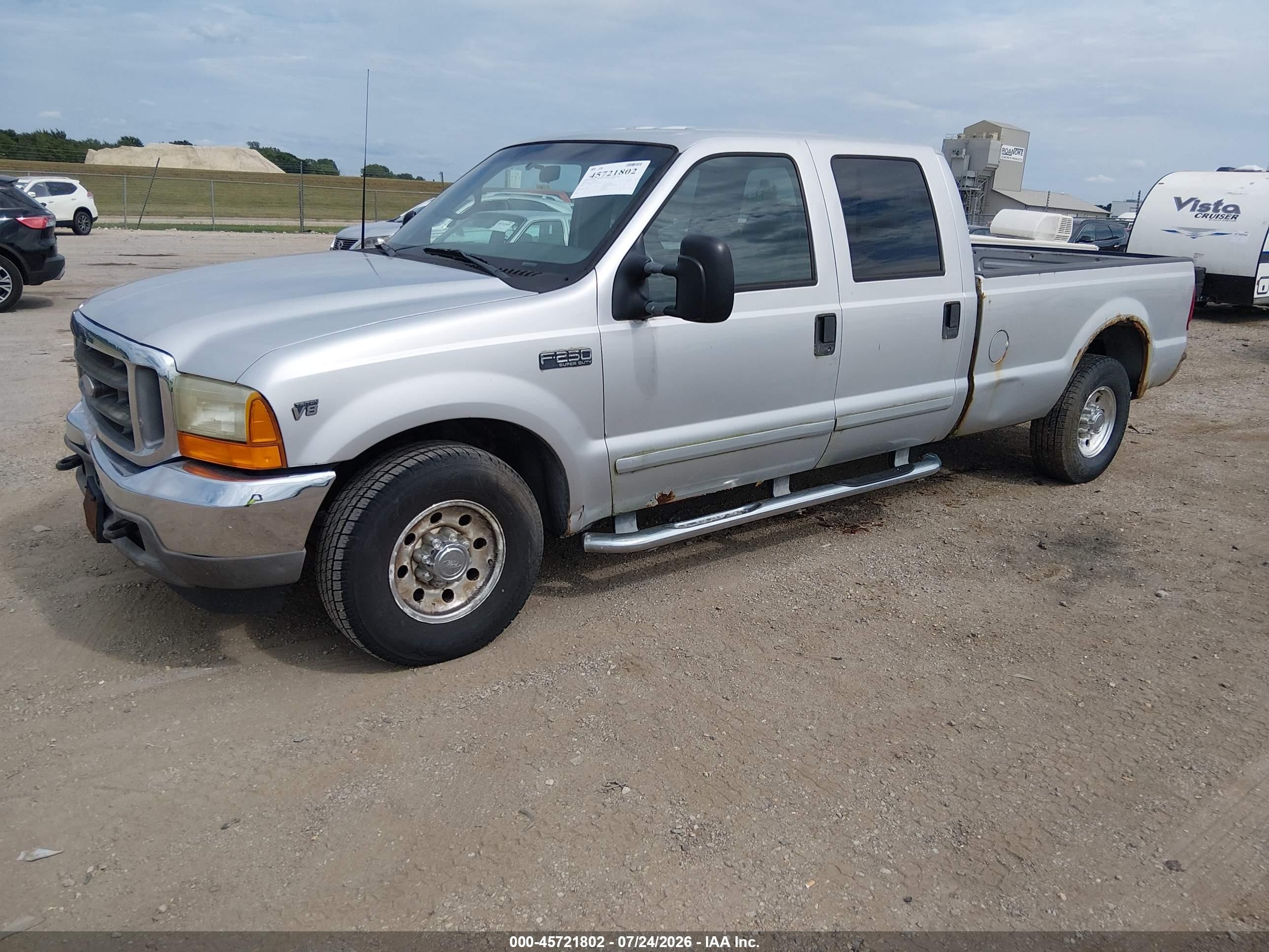 2001 Ford F-250 Lariat/xl/xlt Silver vin: 1FTNW20LX1EC50232
