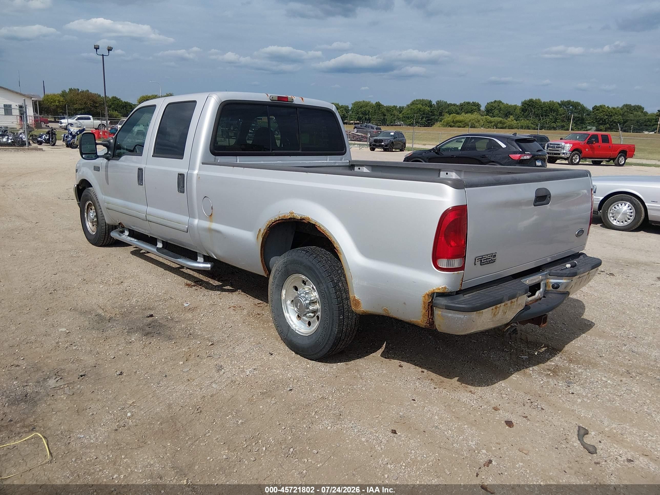 2001 Ford F-250 Lariat/xl/xlt Silver vin: 1FTNW20LX1EC50232