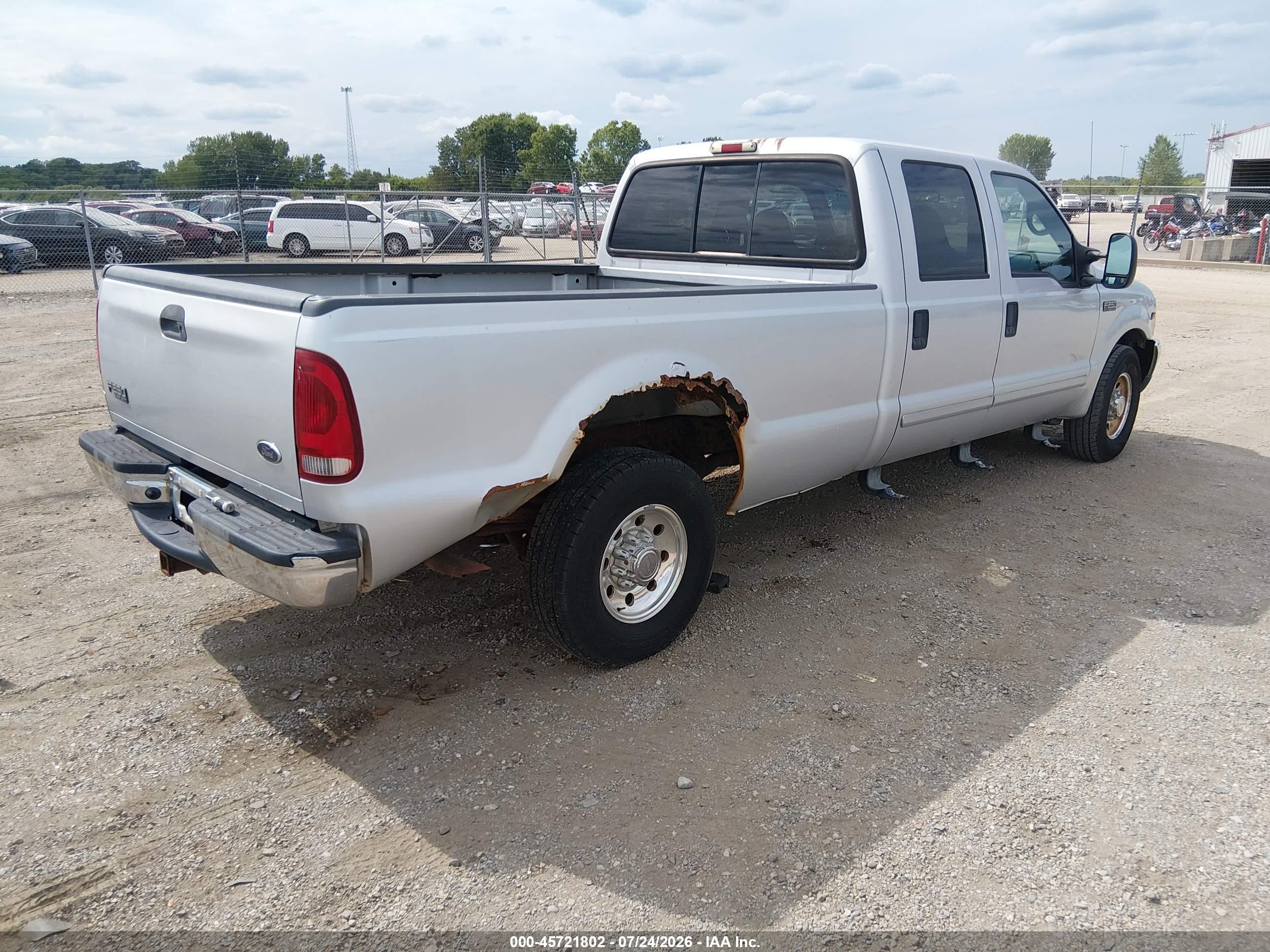 2001 Ford F-250 Lariat/xl/xlt Silver vin: 1FTNW20LX1EC50232