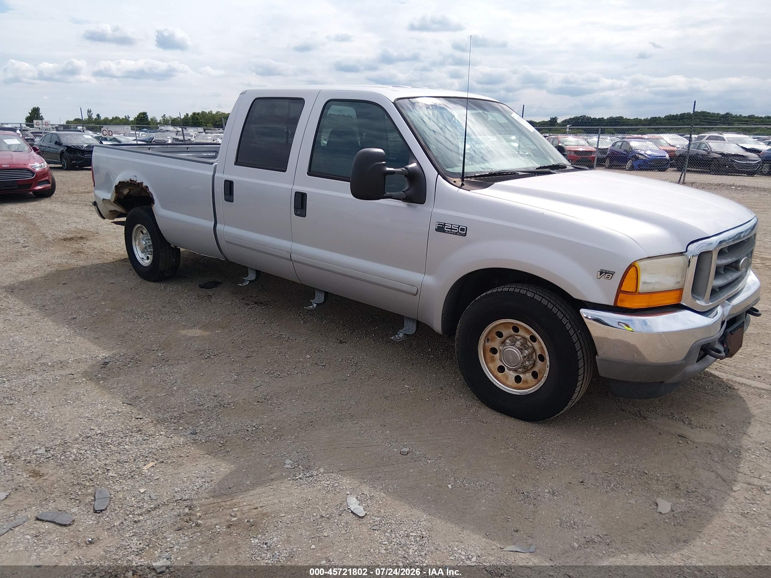 2001 Ford F-250 Lariat/xl/xlt Silver vin: 1FTNW20LX1EC50232