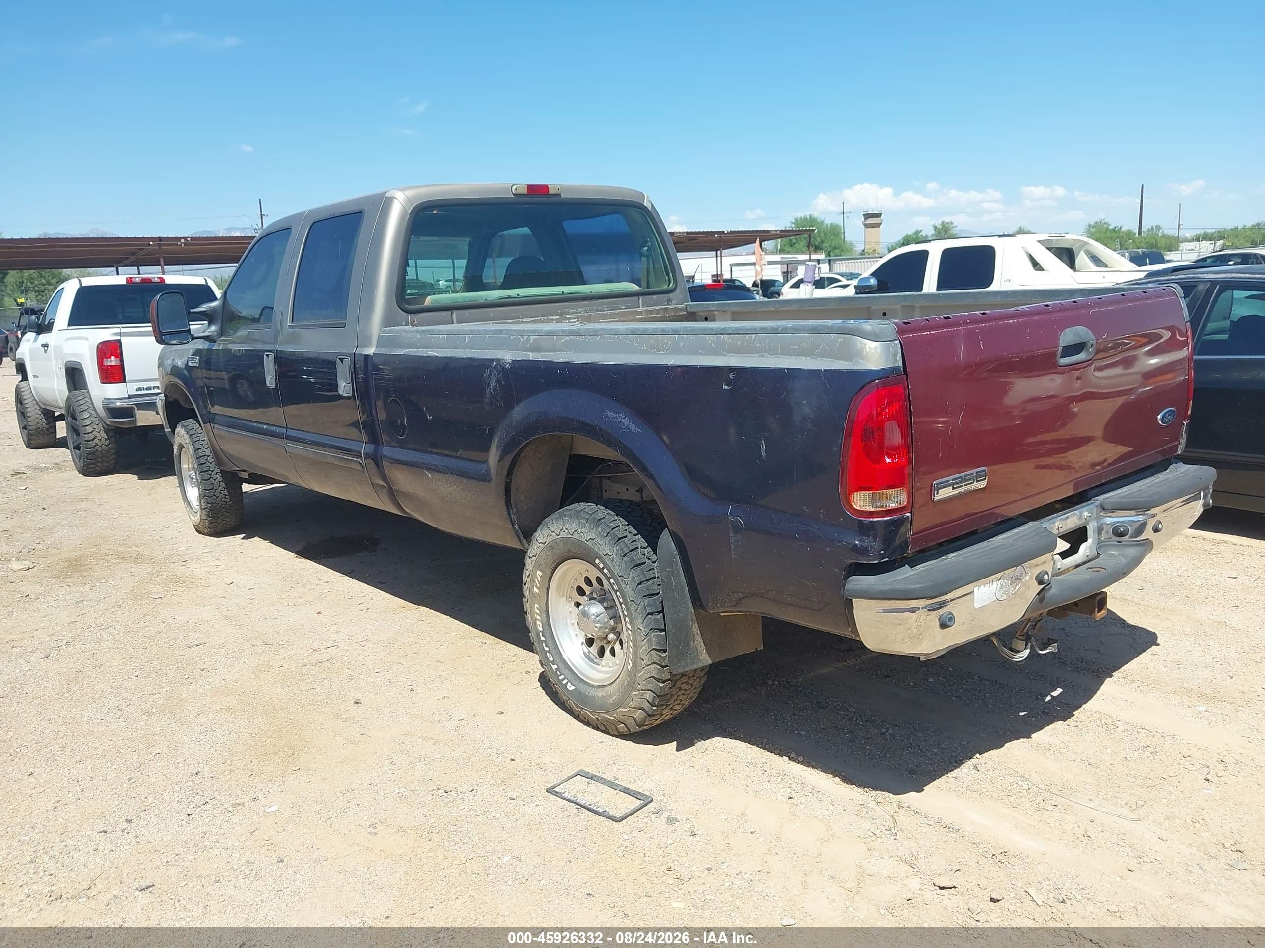 2003 Ford F-250 King Ranch/lariat/xl/xlt Dark Blue vin: 1FTNW20LX3ED19164