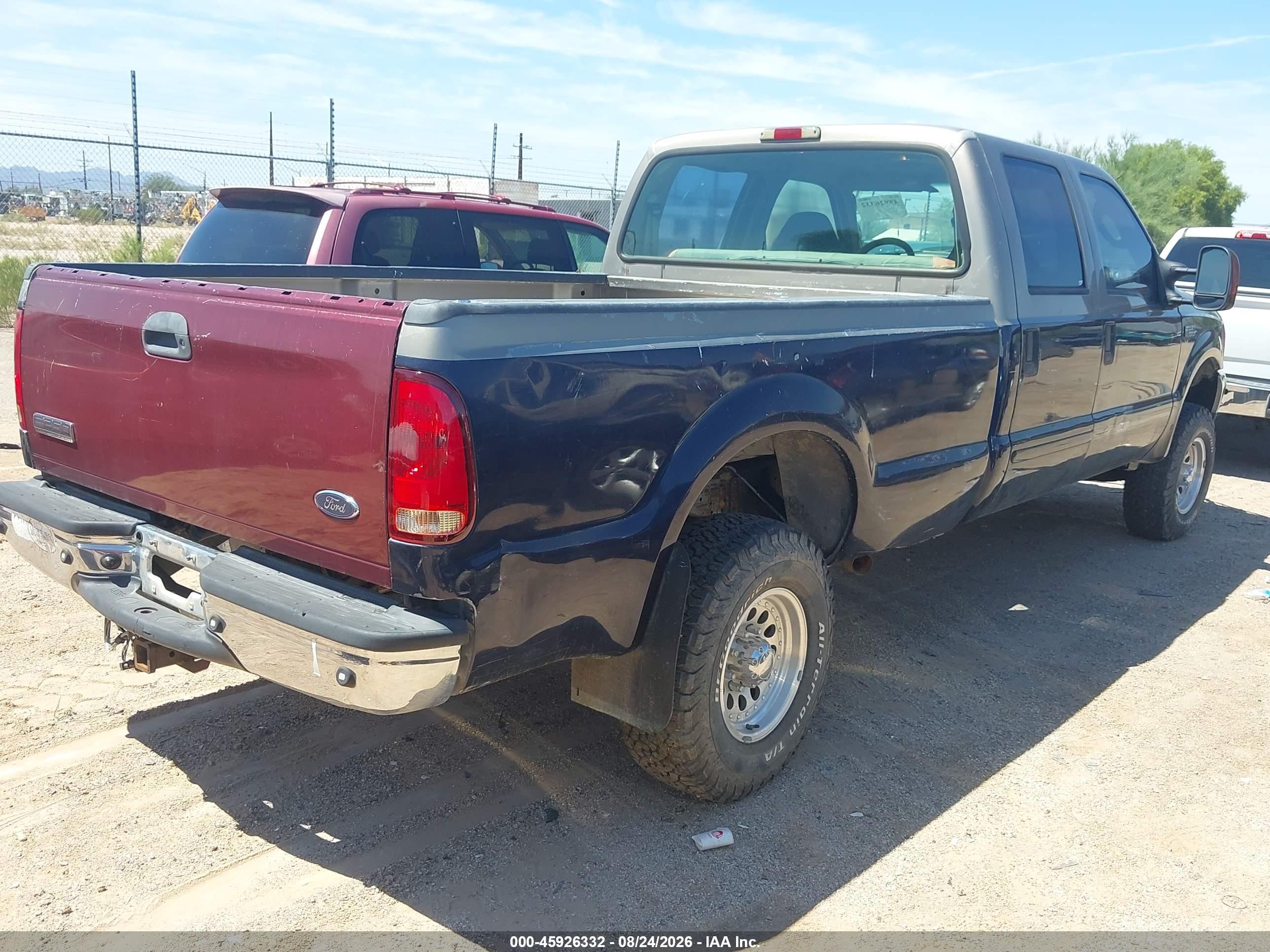 2003 Ford F-250 King Ranch/lariat/xl/xlt Dark Blue vin: 1FTNW20LX3ED19164