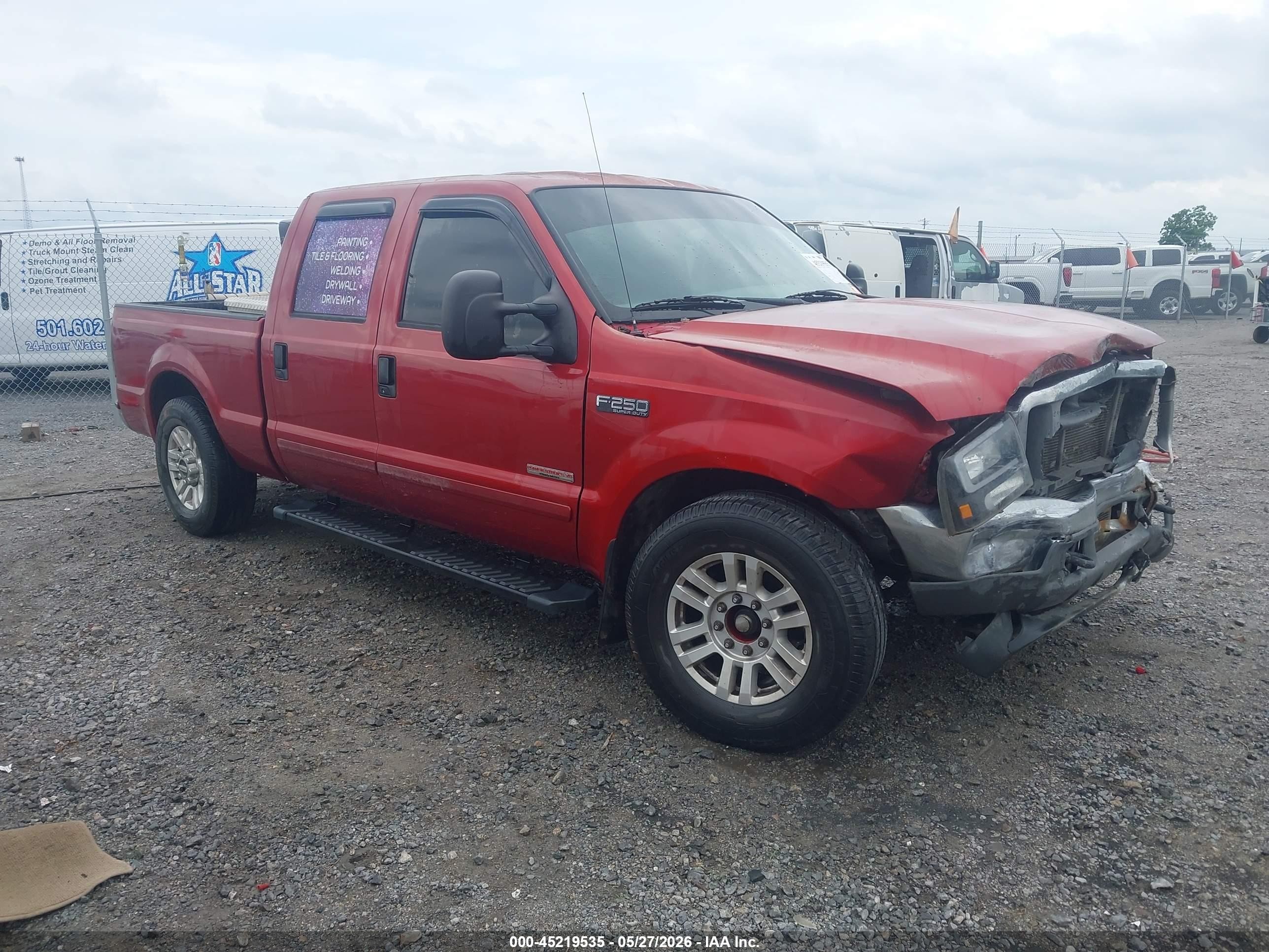 2003 Ford F-250 Lariat/xl/xlt Red vin: 1FTNW20P23EB51748