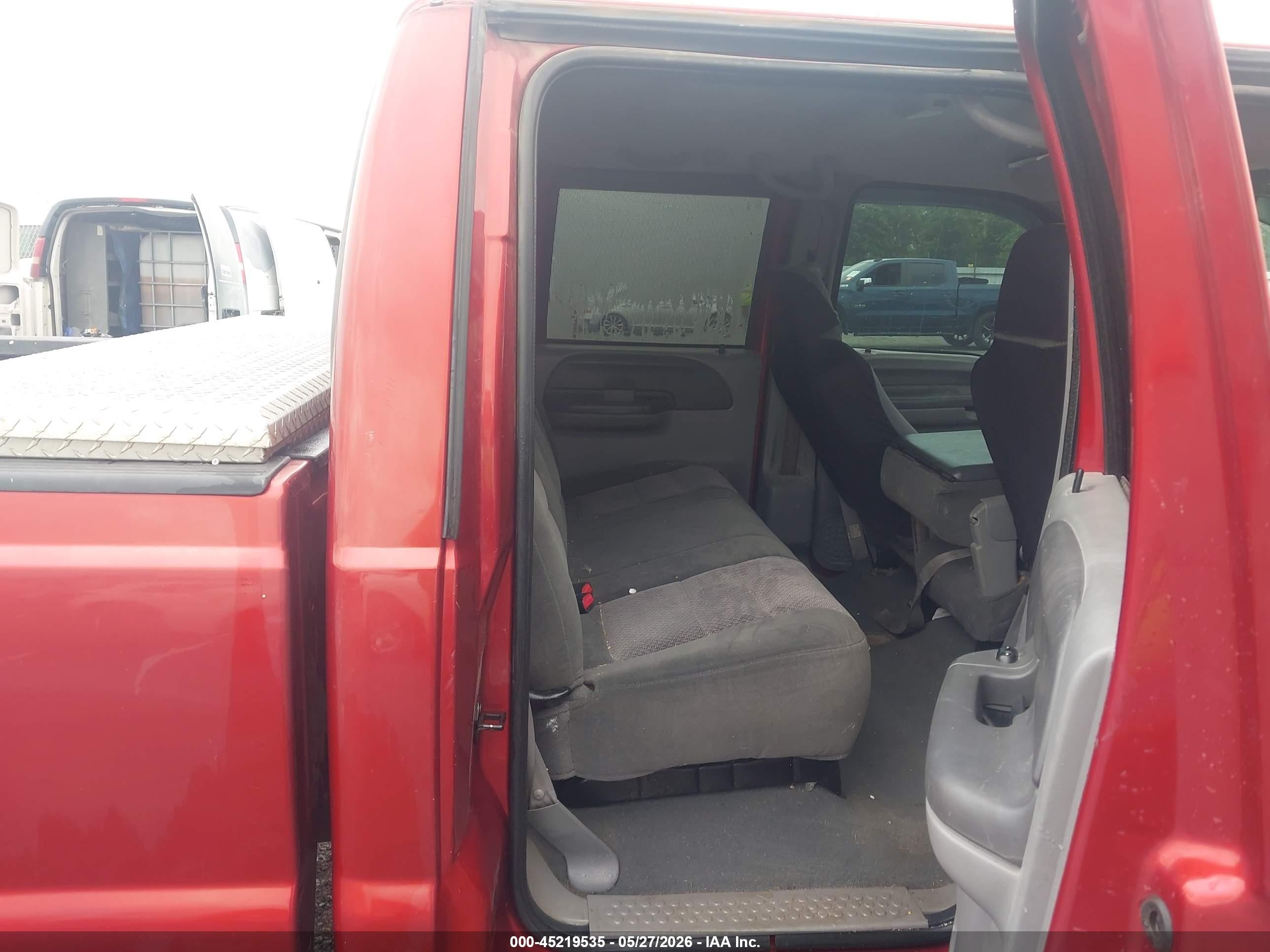 2003 Ford F-250 Lariat/xl/xlt Red vin: 1FTNW20P23EB51748