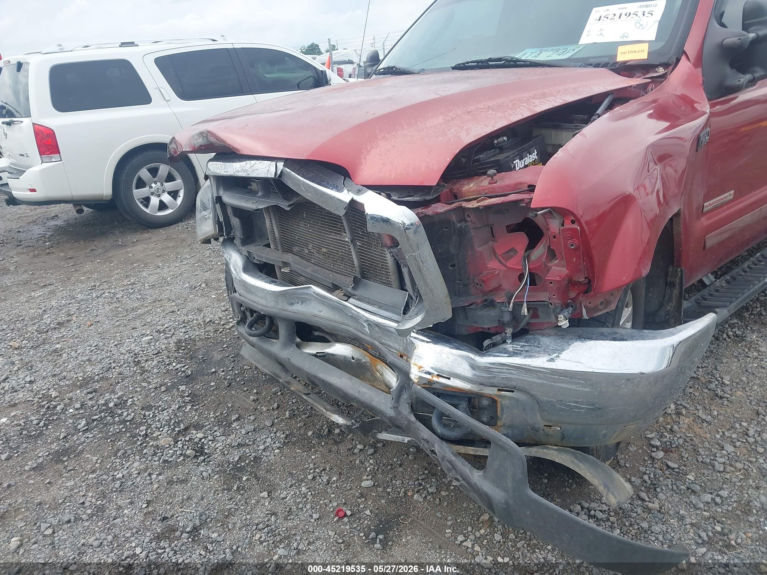 2003 Ford F-250 Lariat/xl/xlt Red vin: 1FTNW20P23EB51748