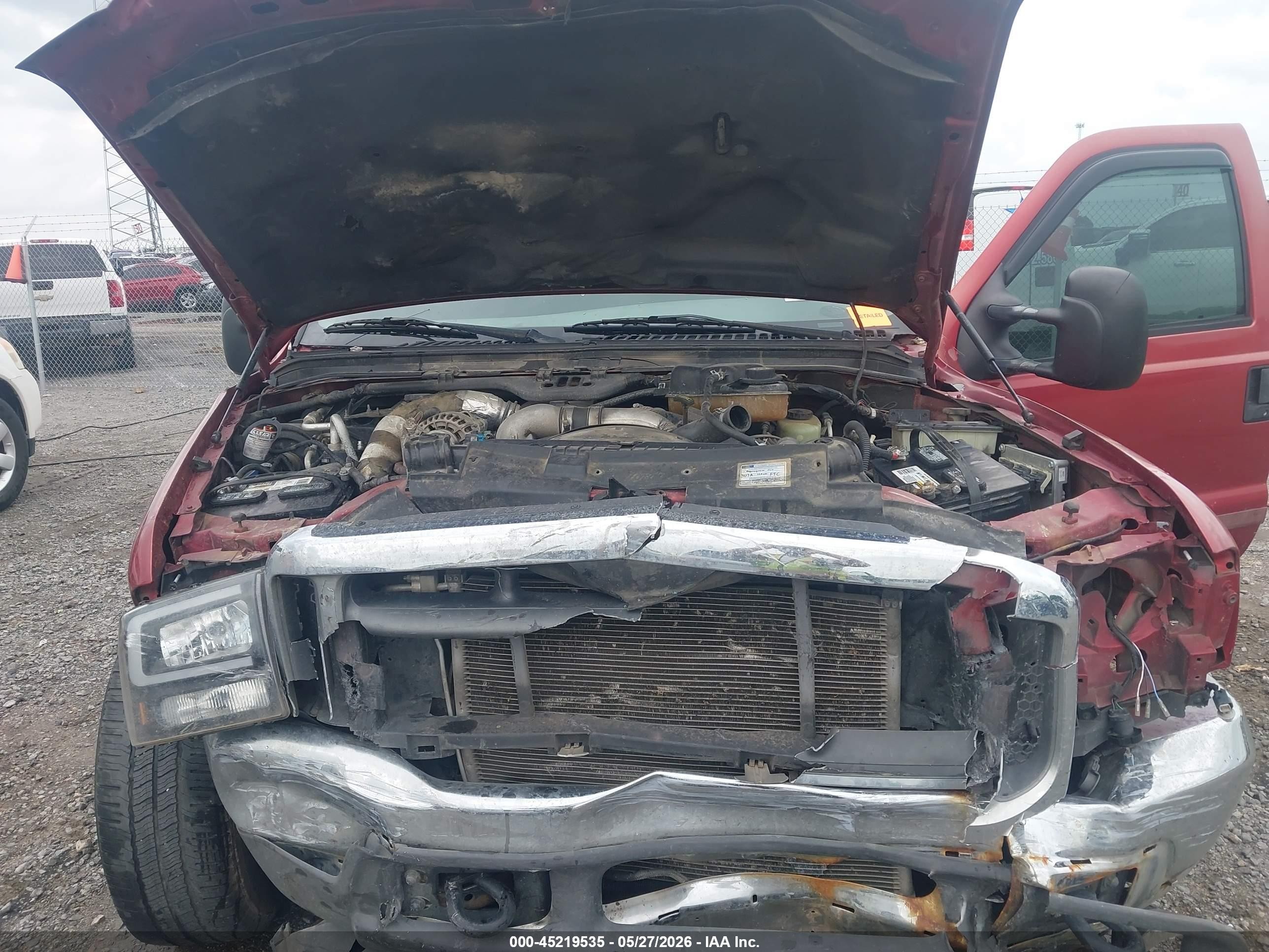 2003 Ford F-250 Lariat/xl/xlt Red vin: 1FTNW20P23EB51748