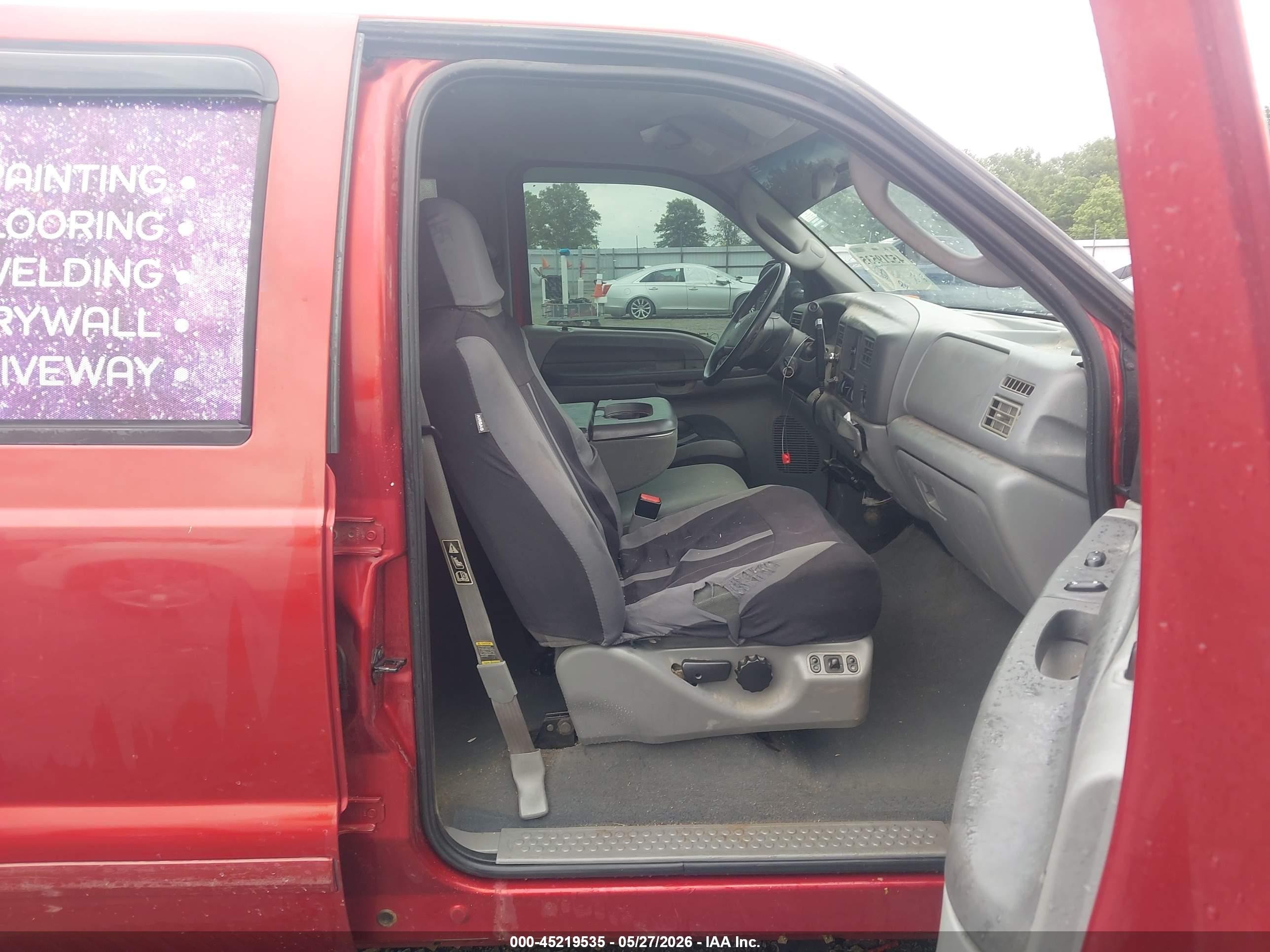 2003 Ford F-250 Lariat/xl/xlt Red vin: 1FTNW20P23EB51748