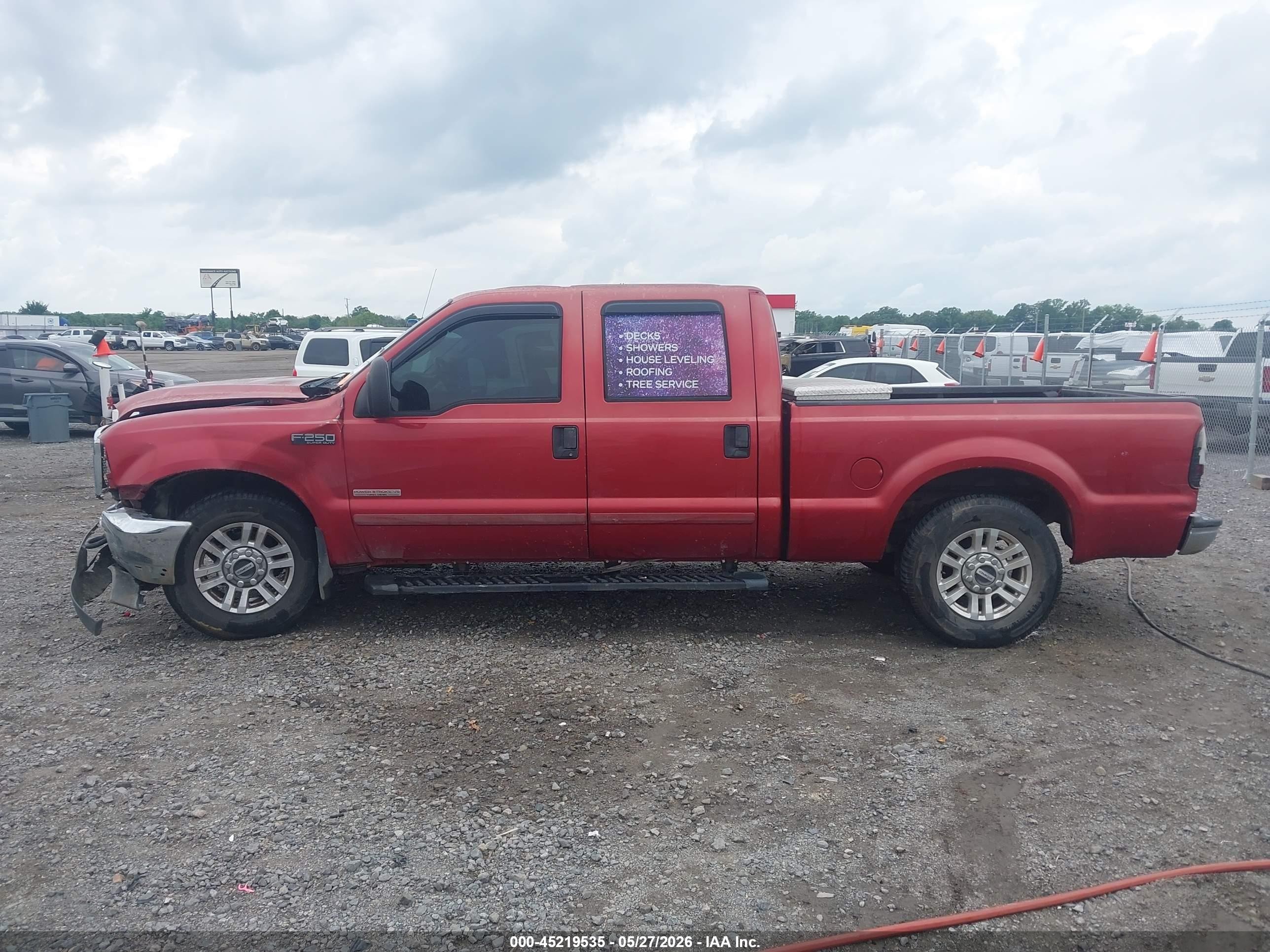 2003 Ford F-250 Lariat/xl/xlt Red vin: 1FTNW20P23EB51748