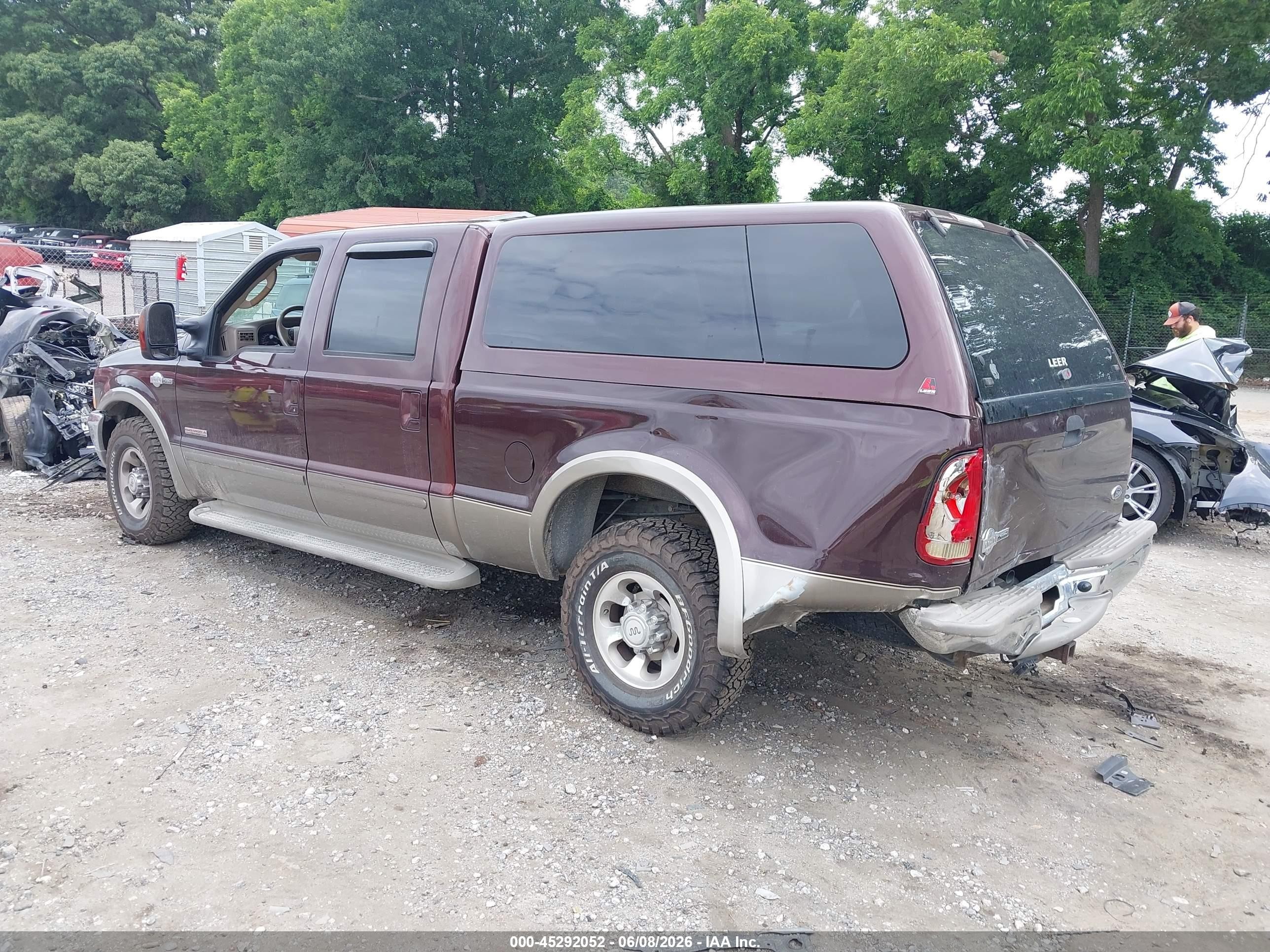 2003 Ford F-250 Lariat/xl/xlt Темно-бордовый vin: 1FTNW20P43ED17929