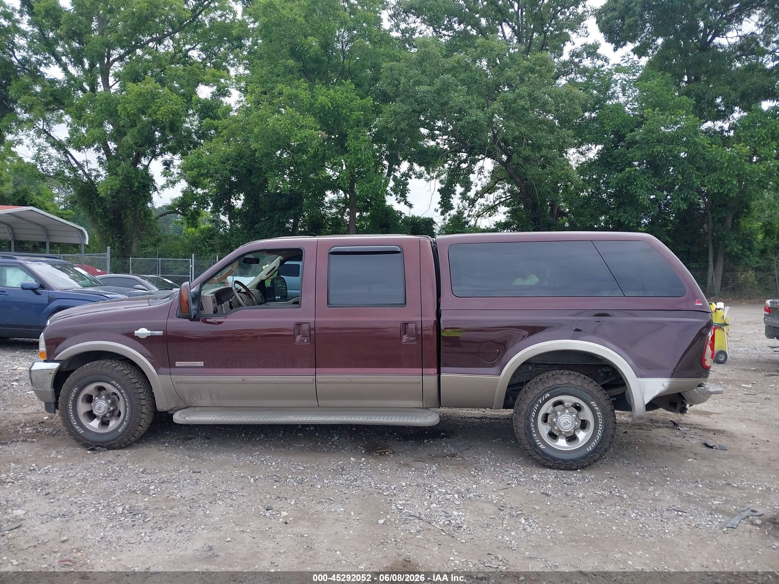 2003 Ford F-250 Lariat/xl/xlt Темно-бордовый vin: 1FTNW20P43ED17929