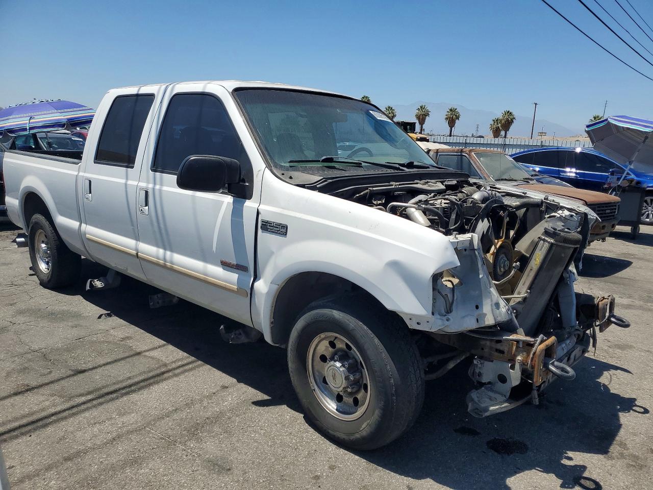 2004 Ford F250 Super Duty White vin: 1FTNW20P54EB66696