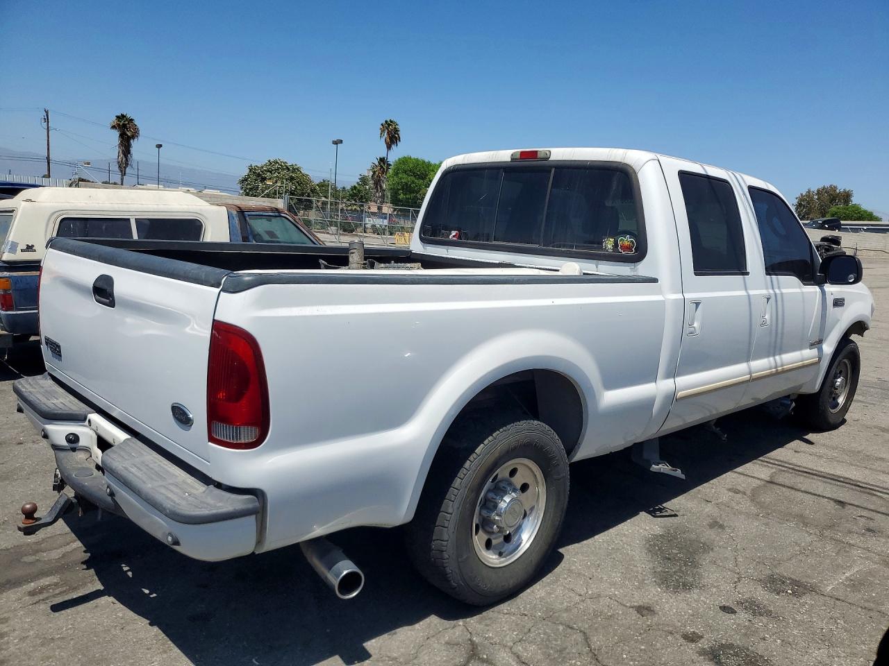 2004 Ford F250 Super Duty White vin: 1FTNW20P54EB66696