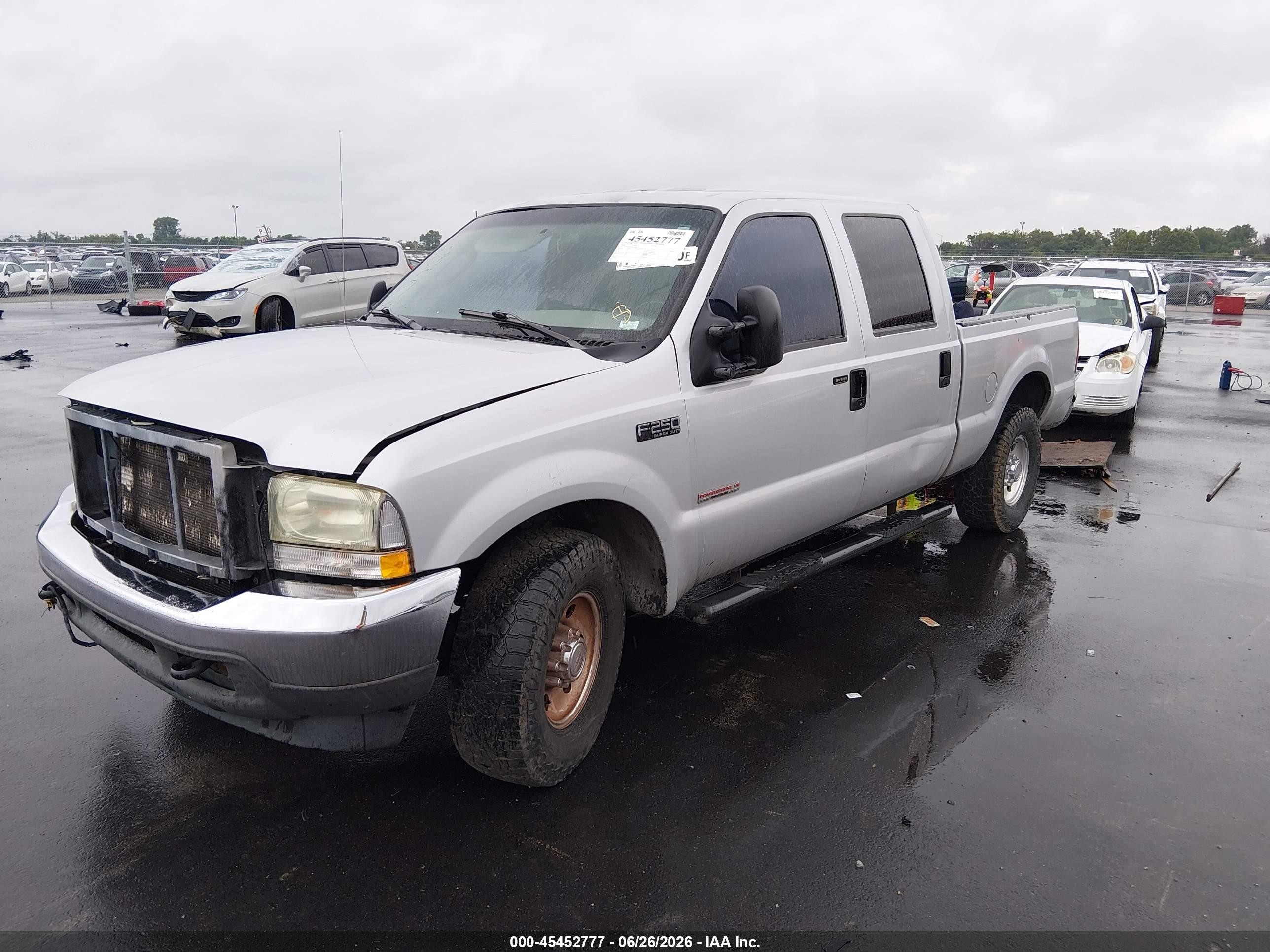 2004 Ford F-250 Lariat/xl/xlt Серебряный vin: 1FTNW20P54EB70246