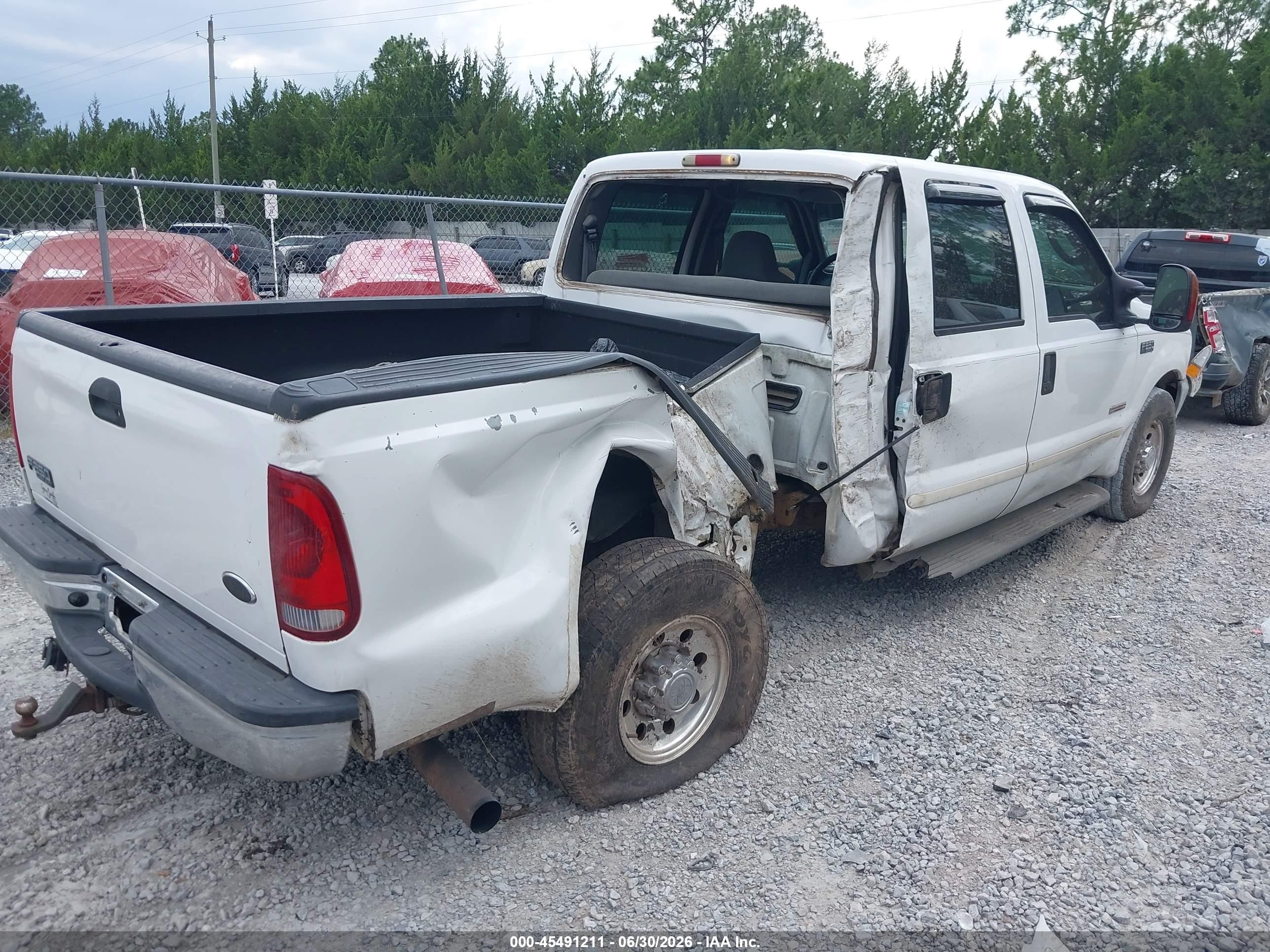 2003 Ford F-250 King Ranch/lariat/xl/xlt Белый vin: 1FTNW20PX3ED63538