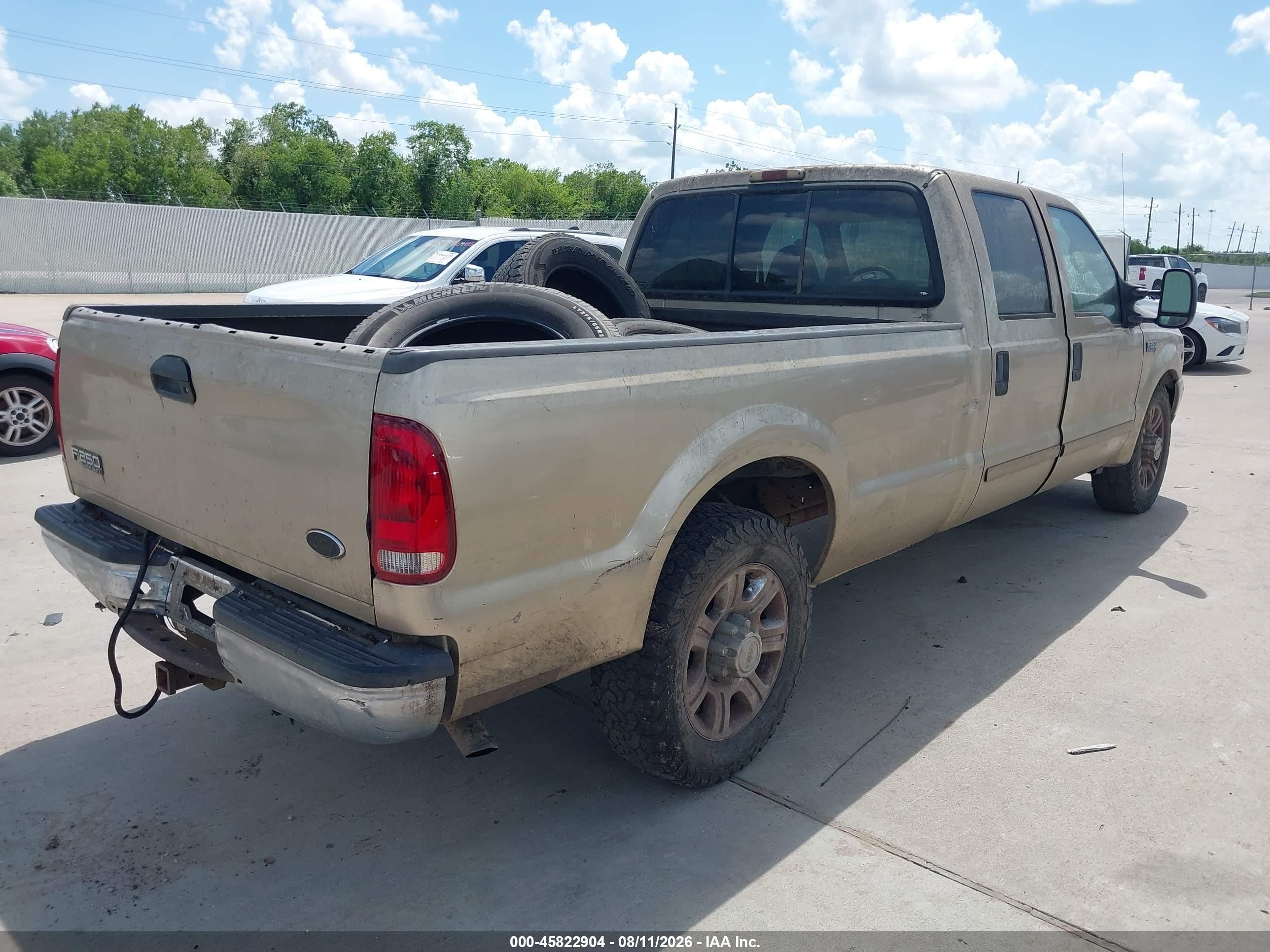 2001 Ford F-250 Lariat/xl/xlt Gold vin: 1FTNW20SX1EB61218