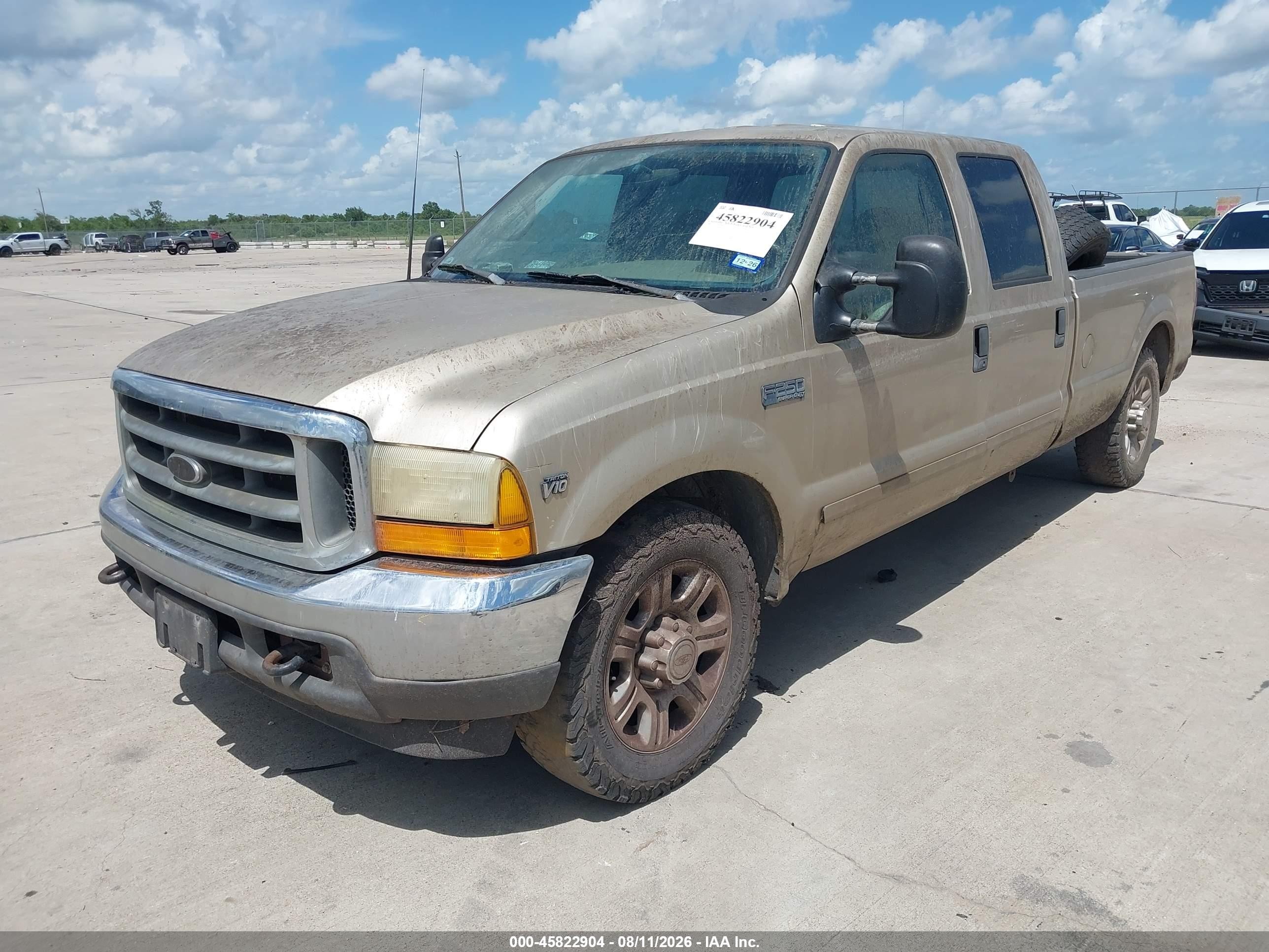 2001 Ford F-250 Lariat/xl/xlt Gold vin: 1FTNW20SX1EB61218