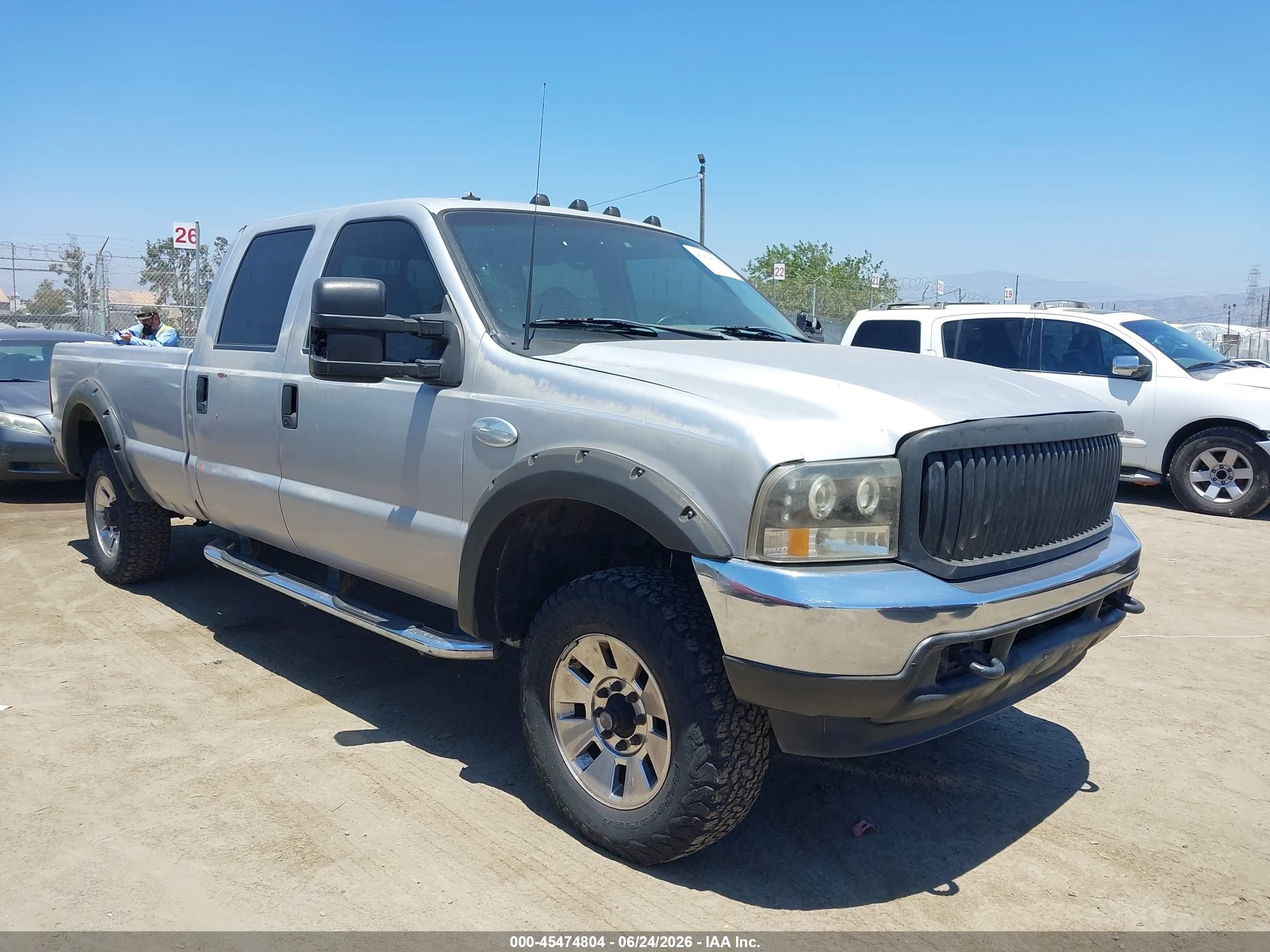 2001 Ford F-250 Lariat/xl/xlt Silver vin: 1FTNW20SX1ED03759