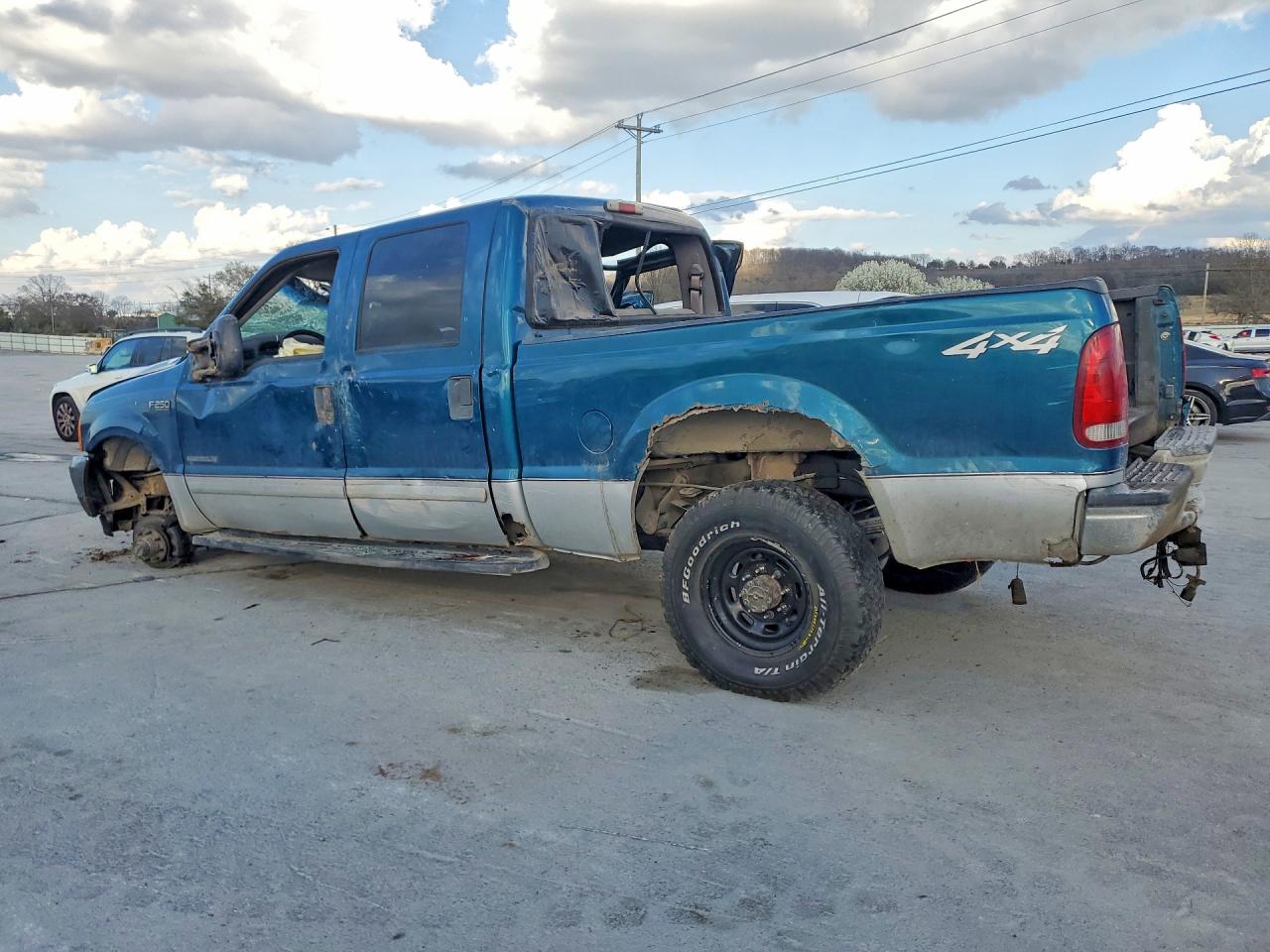2001 Ford F250 Super Duty Blue vin: 1FTNW21F01EC76833