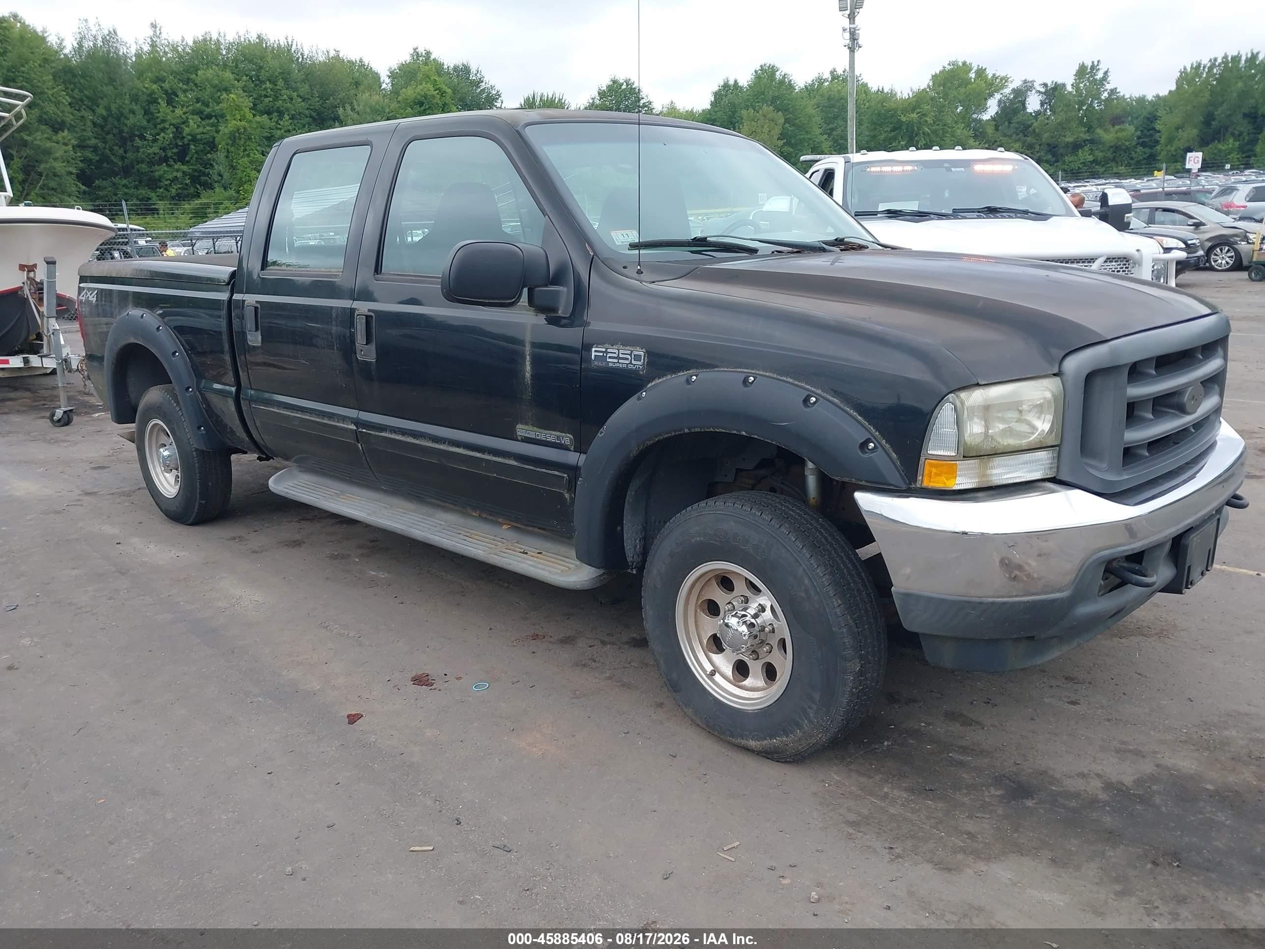 2002 Ford F-250 Lariat/xl/xlt Черный vin: 1FTNW21F02EA55086