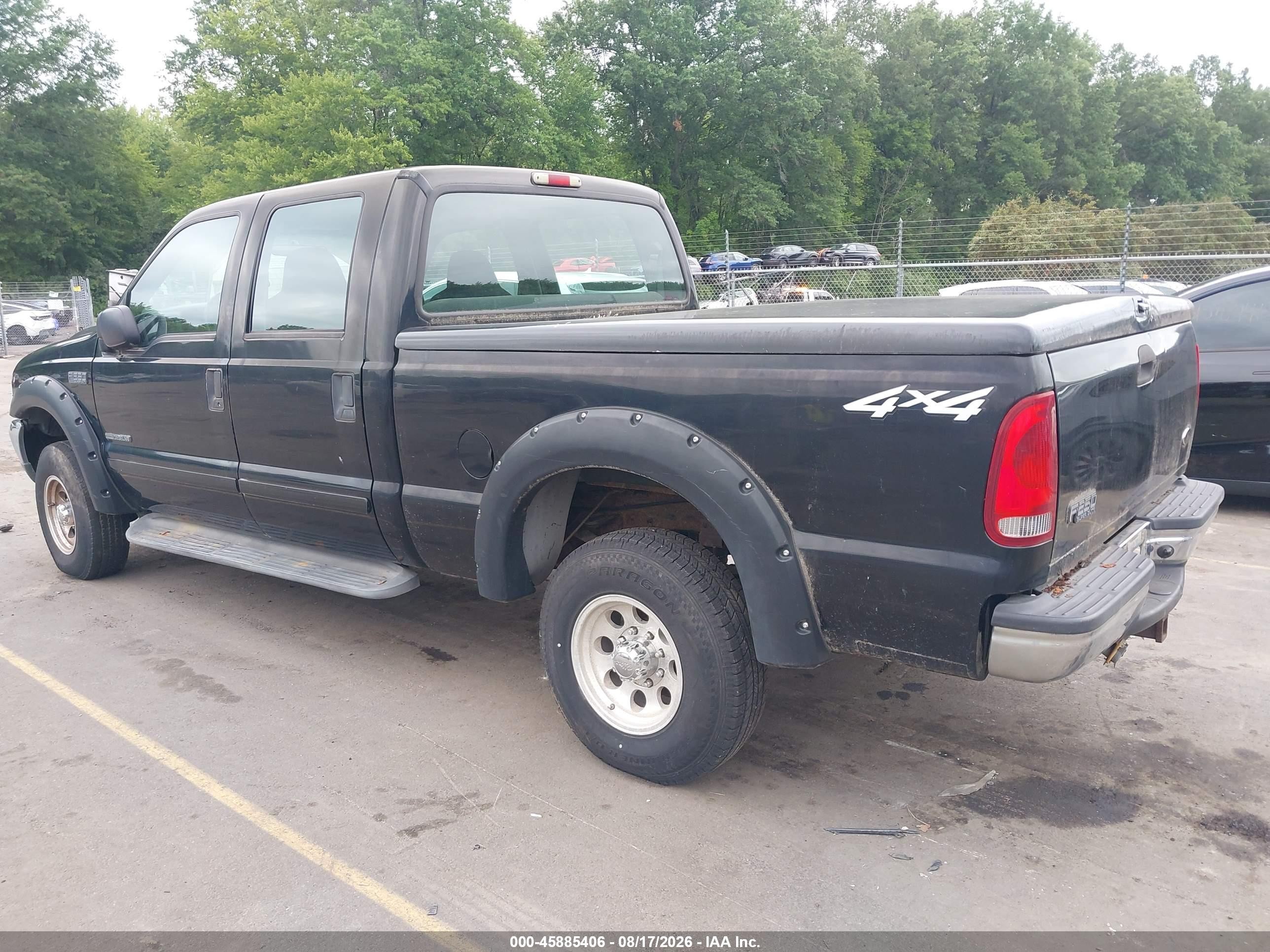 2002 Ford F-250 Lariat/xl/xlt Черный vin: 1FTNW21F02EA55086