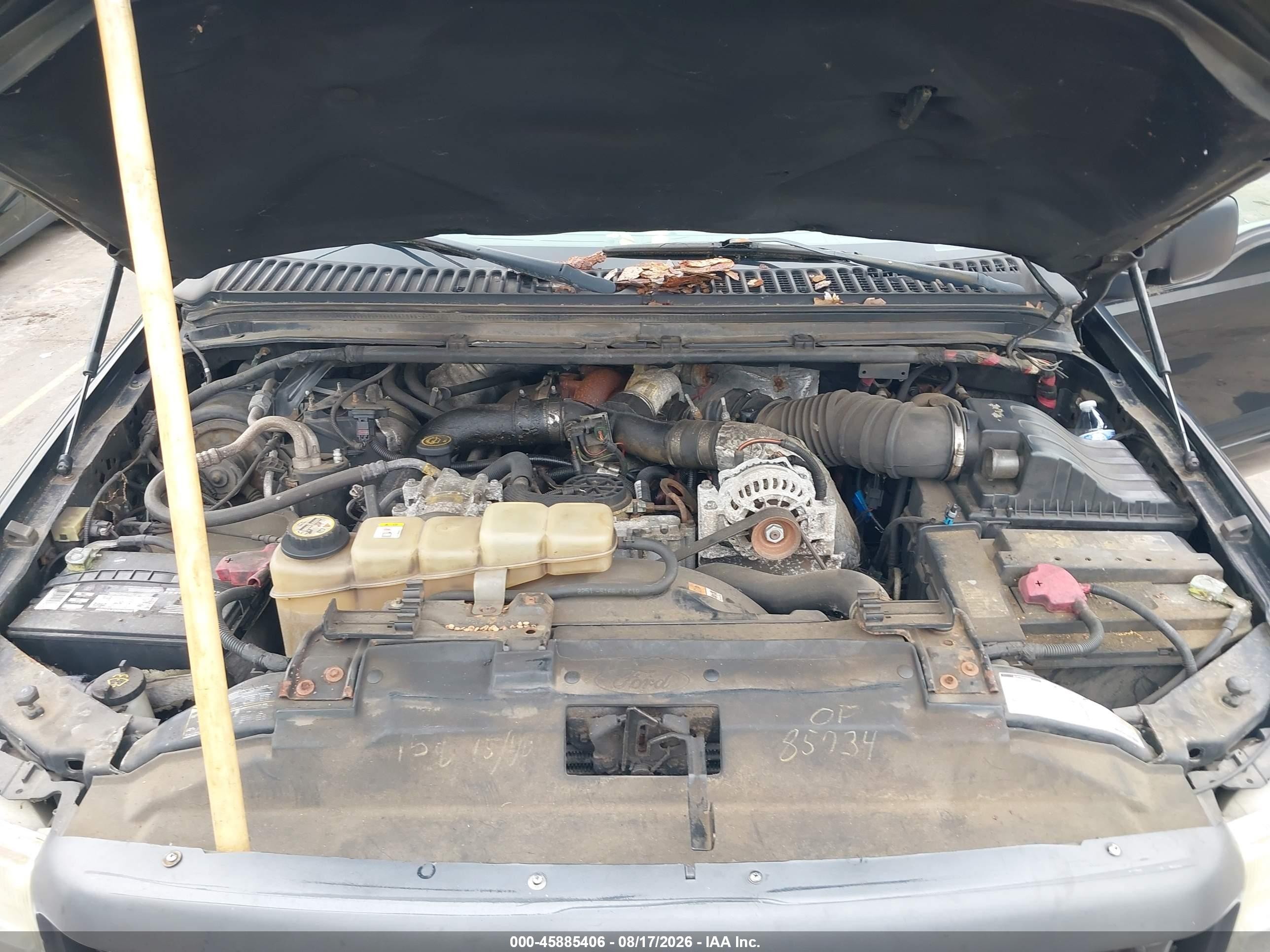 2002 Ford F-250 Lariat/xl/xlt Черный vin: 1FTNW21F02EA55086
