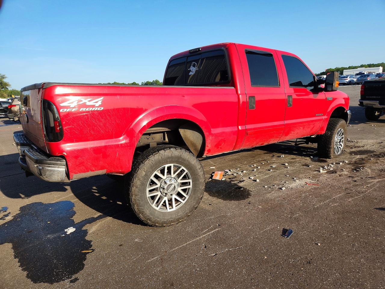 2001 Ford F250 Super Duty Red vin: 1FTNW21F11EC68790