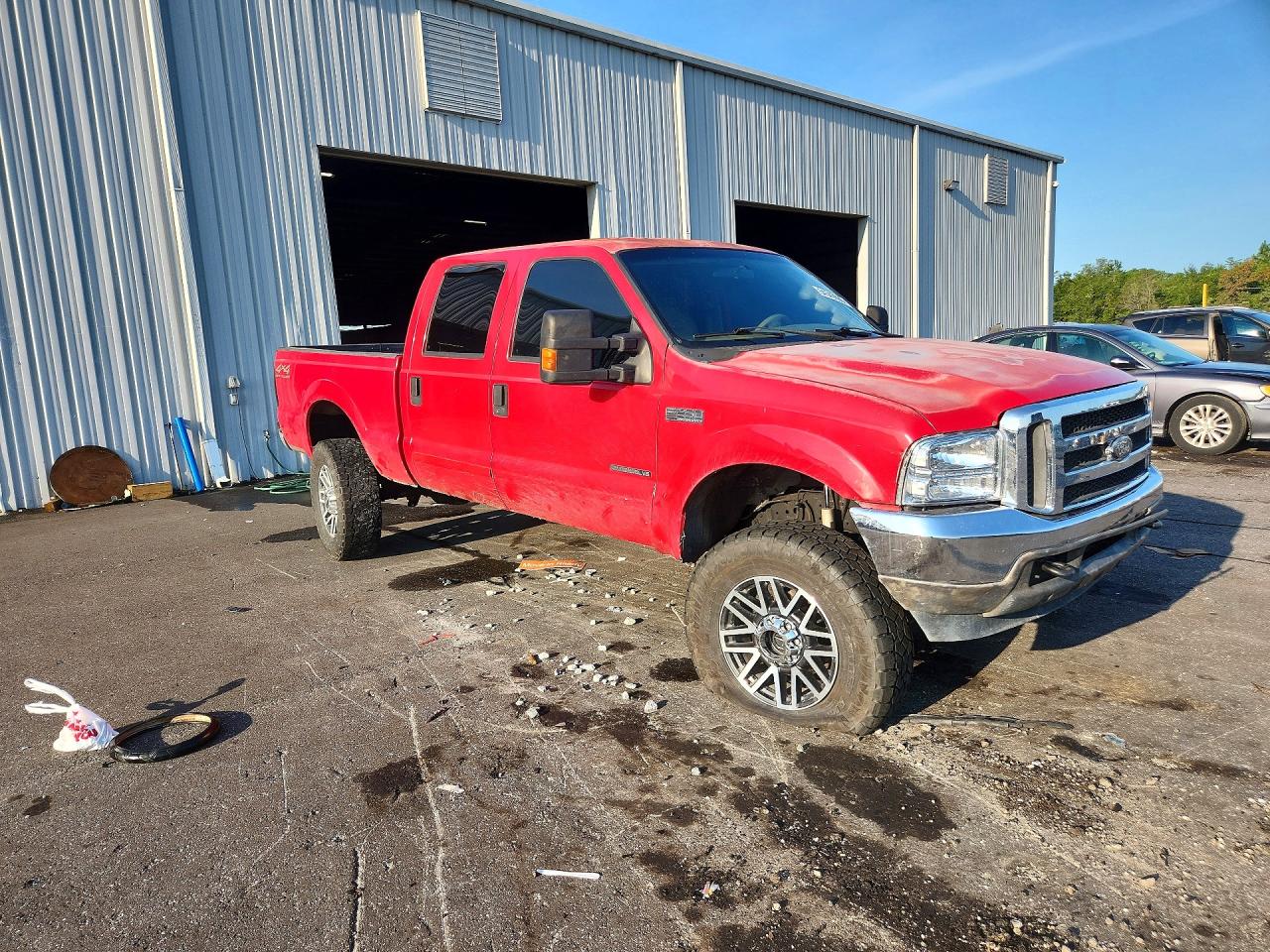 2001 Ford F250 Super Duty Red vin: 1FTNW21F11EC68790