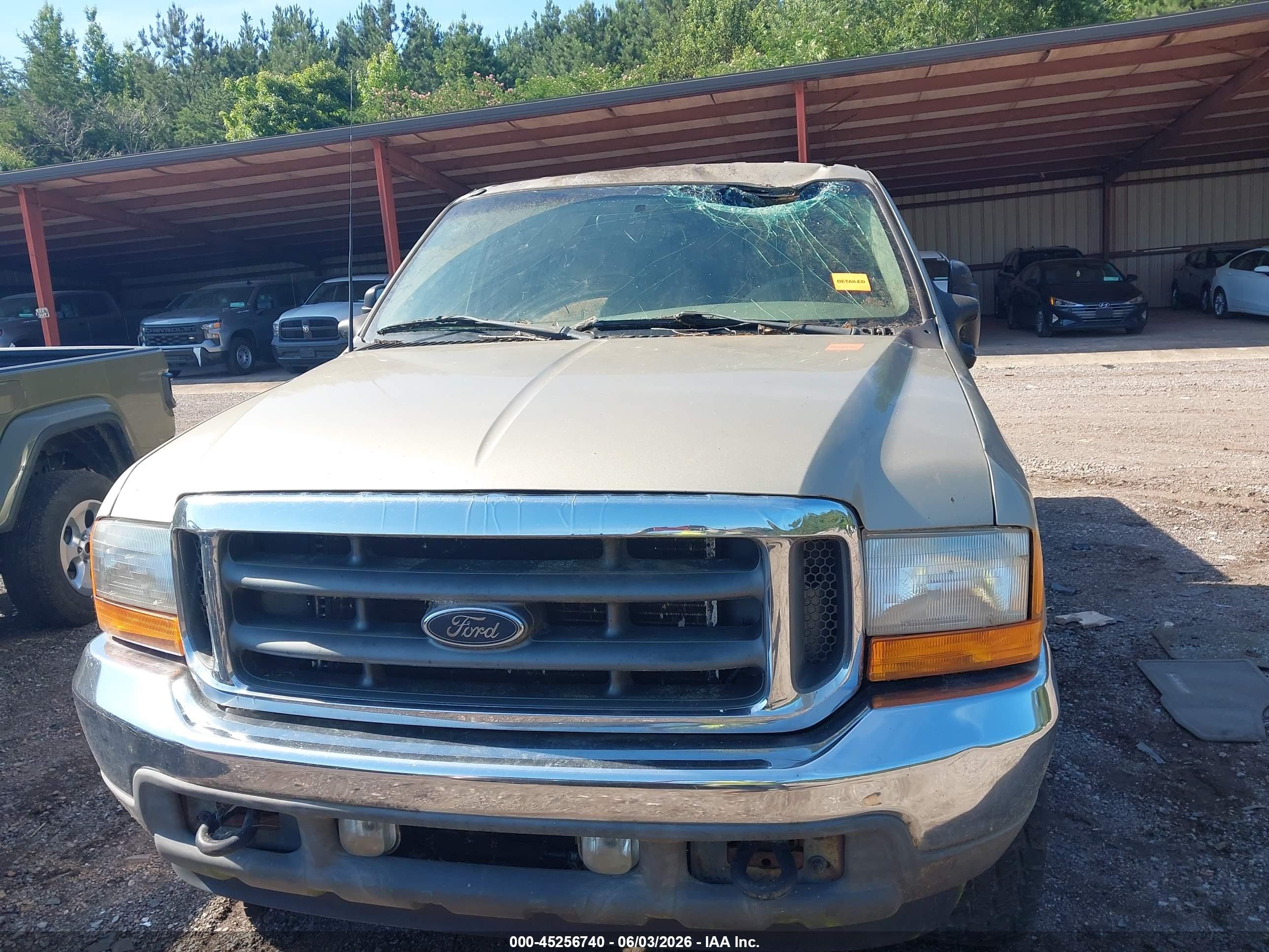 2001 Ford F-250 Lariat/xl/xlt Silver vin: 1FTNW21F11ED69098