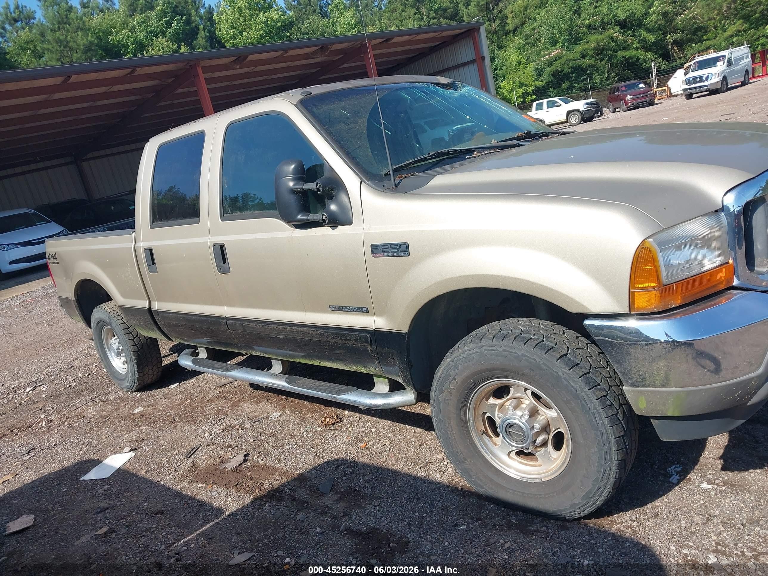 2001 Ford F-250 Lariat/xl/xlt Silver vin: 1FTNW21F11ED69098