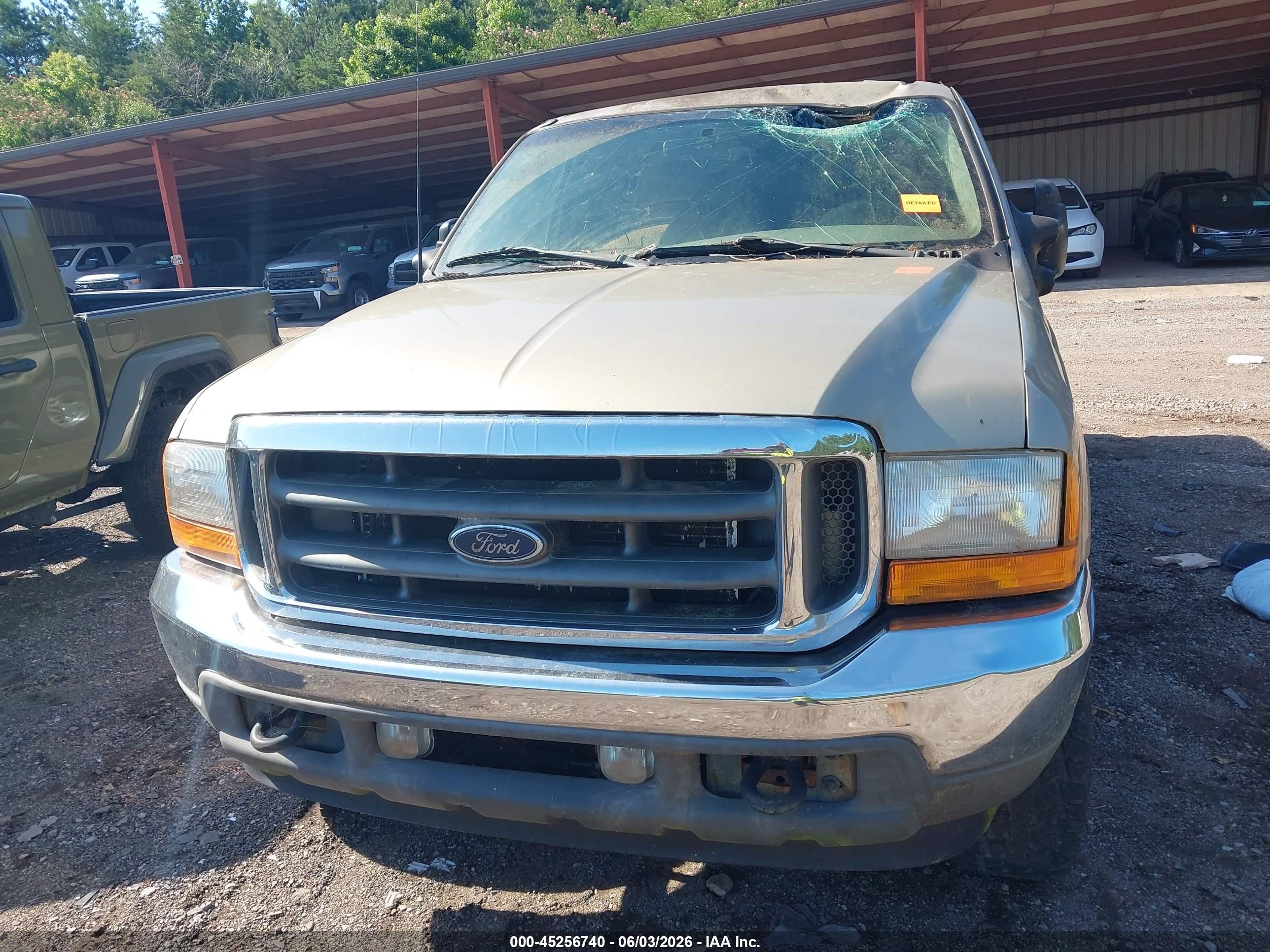 2001 Ford F-250 Lariat/xl/xlt Silver vin: 1FTNW21F11ED69098
