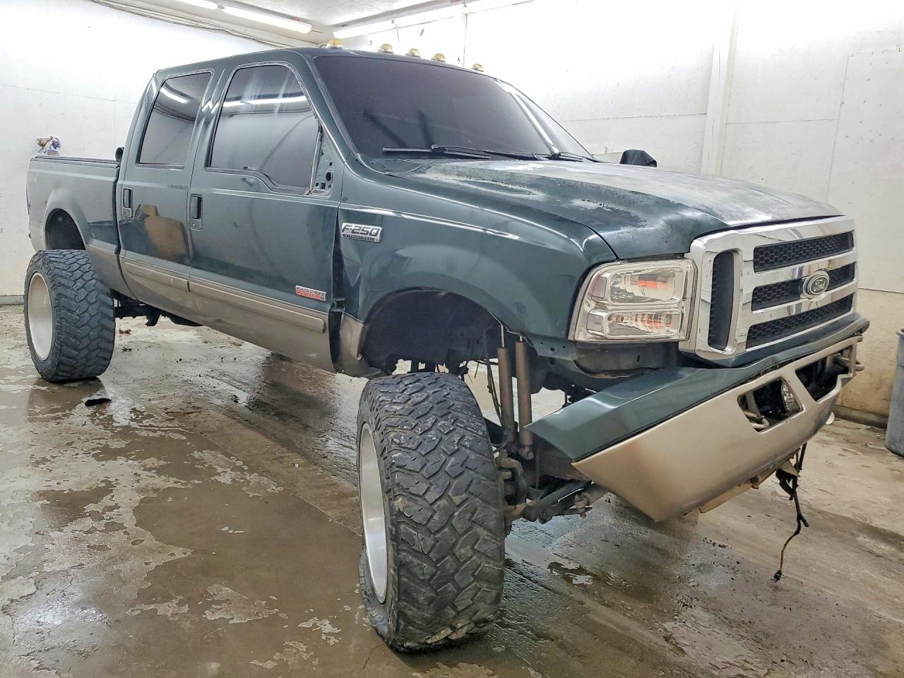 2002 Ford F250 Super Duty Green vin: 1FTNW21F12EC31899