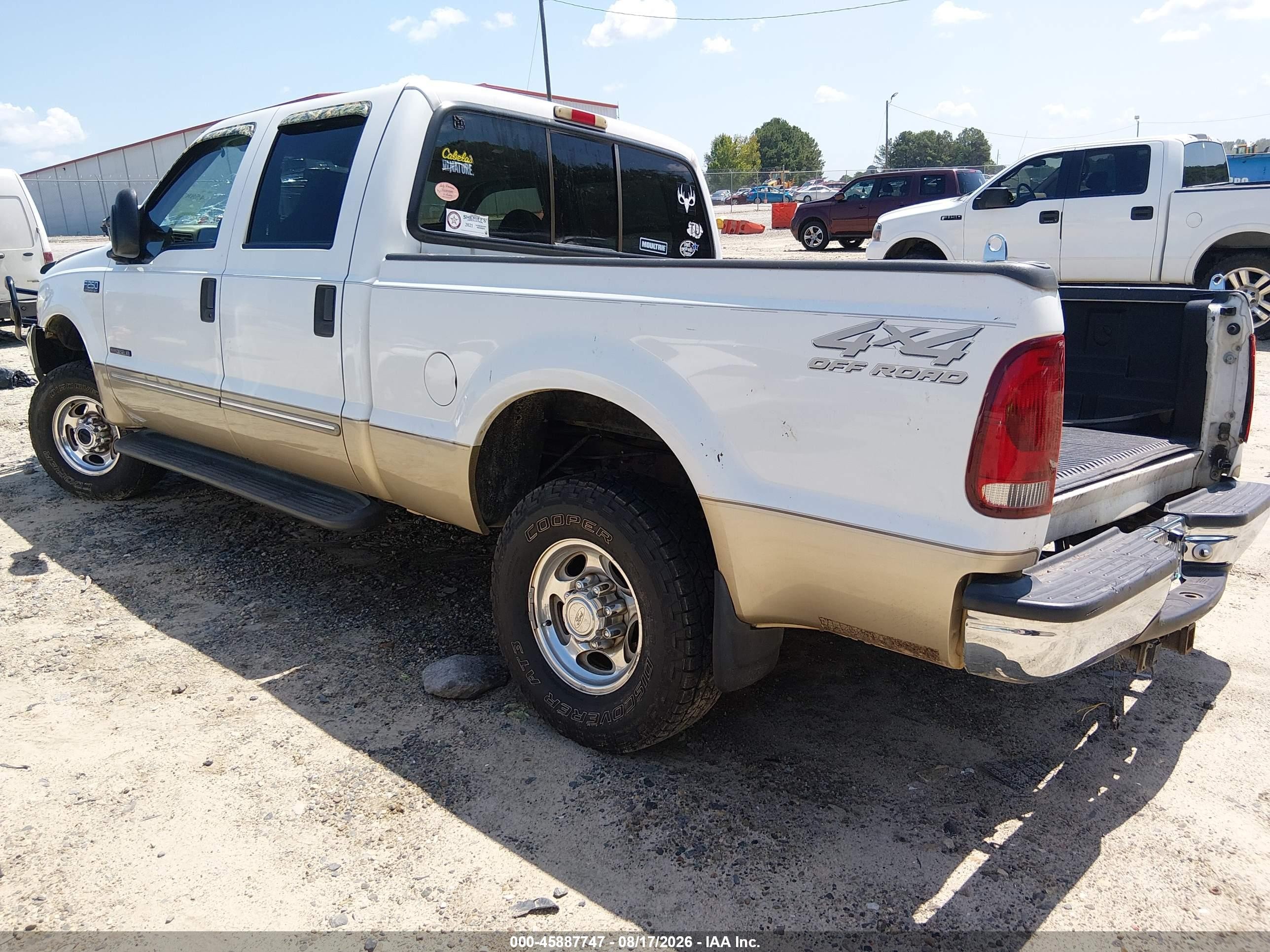 2000 Ford F-250 Lariat/xl/xlt Белый vin: 1FTNW21F1YED57771