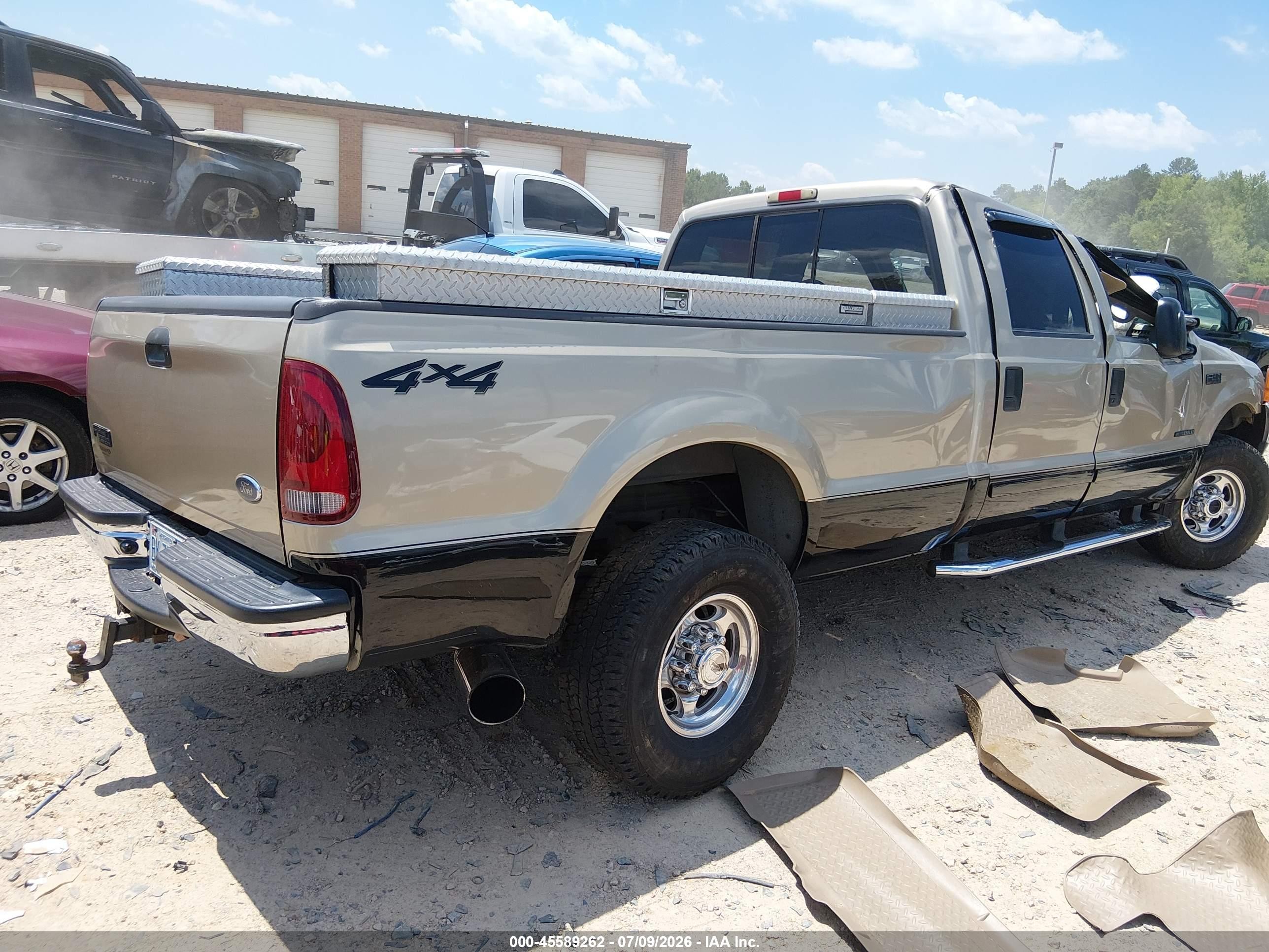 2001 Ford F250 Super Duty Желто-коричневый vin: 1FTNW21F21EB75793
