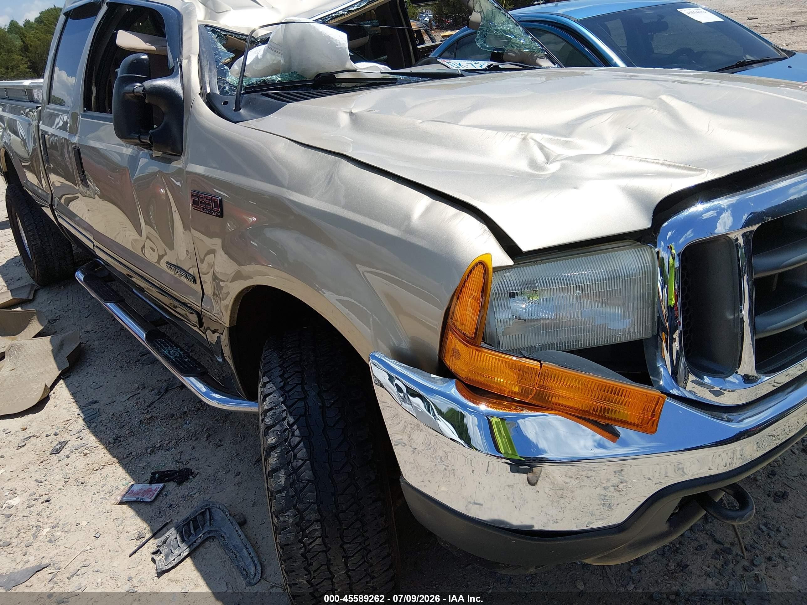2001 Ford F250 Super Duty Желто-коричневый vin: 1FTNW21F21EB75793