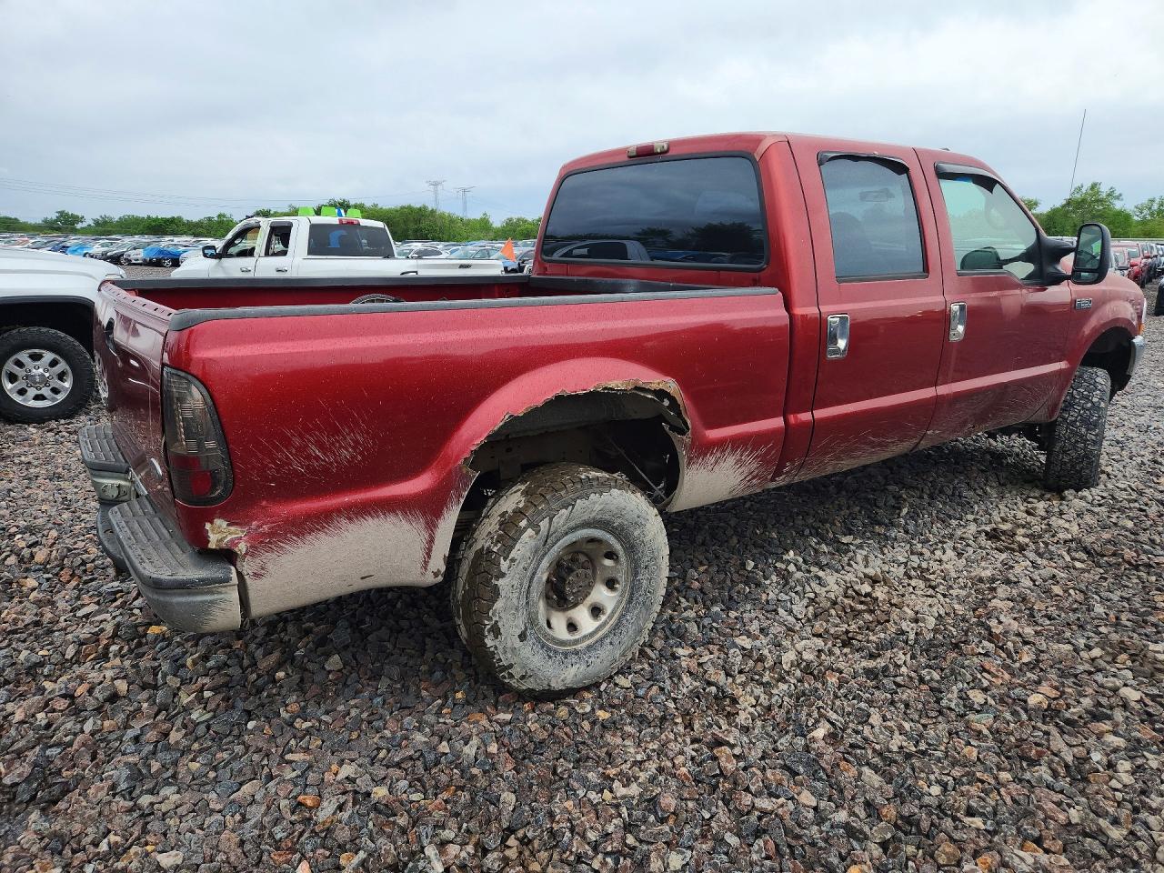 2001 Ford F250 Super Duty Burgundy vin: 1FTNW21F21ED02865
