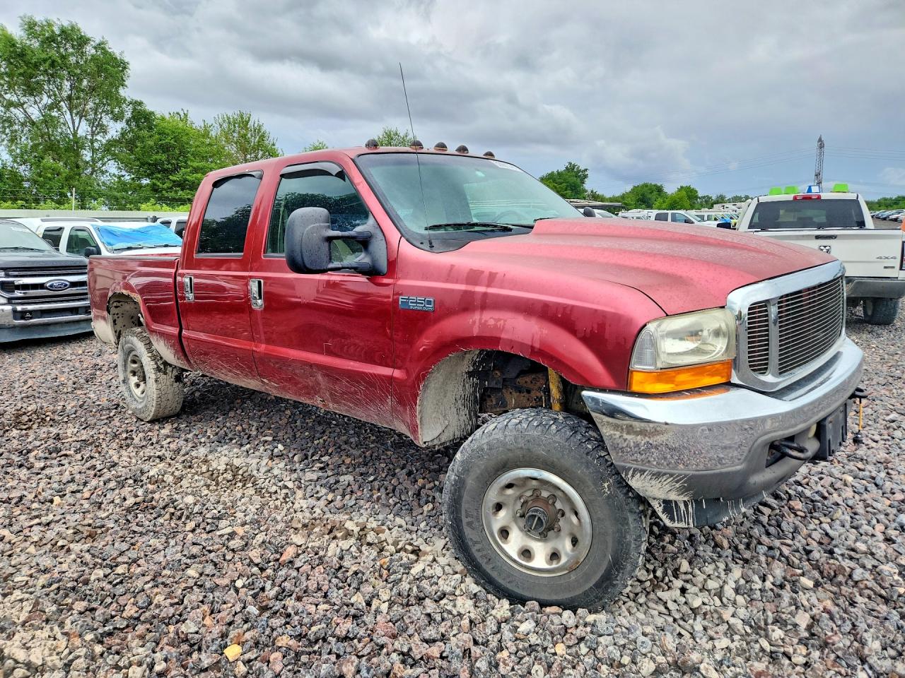 2001 Ford F250 Super Duty Burgundy vin: 1FTNW21F21ED02865