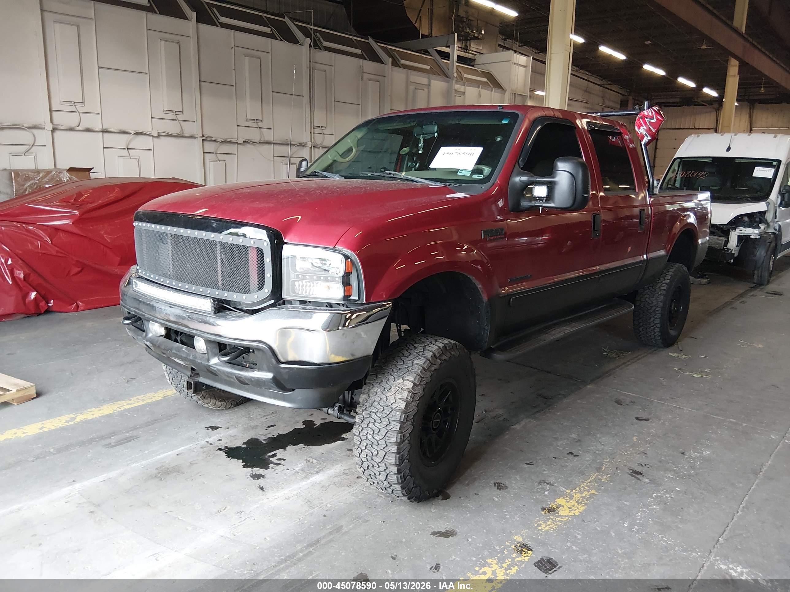 2002 Ford F-250 Lariat/xl/xlt Red vin: 1FTNW21F22EB06006