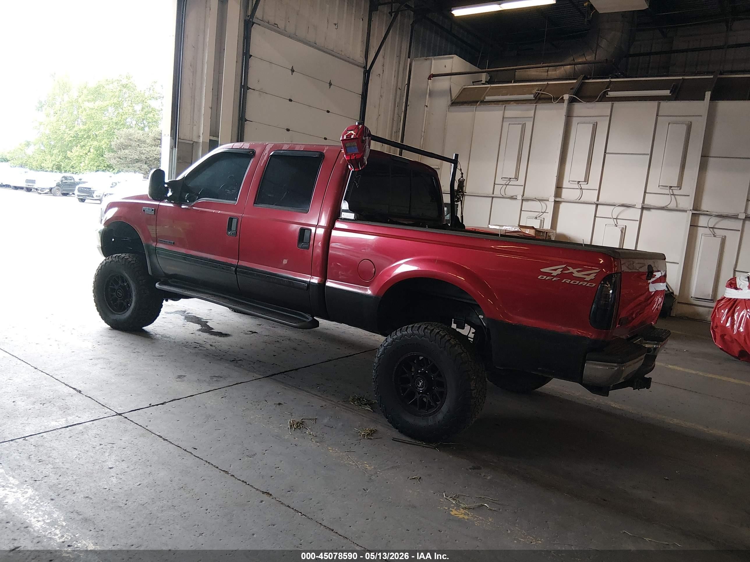 2002 Ford F-250 Lariat/xl/xlt Red vin: 1FTNW21F22EB06006