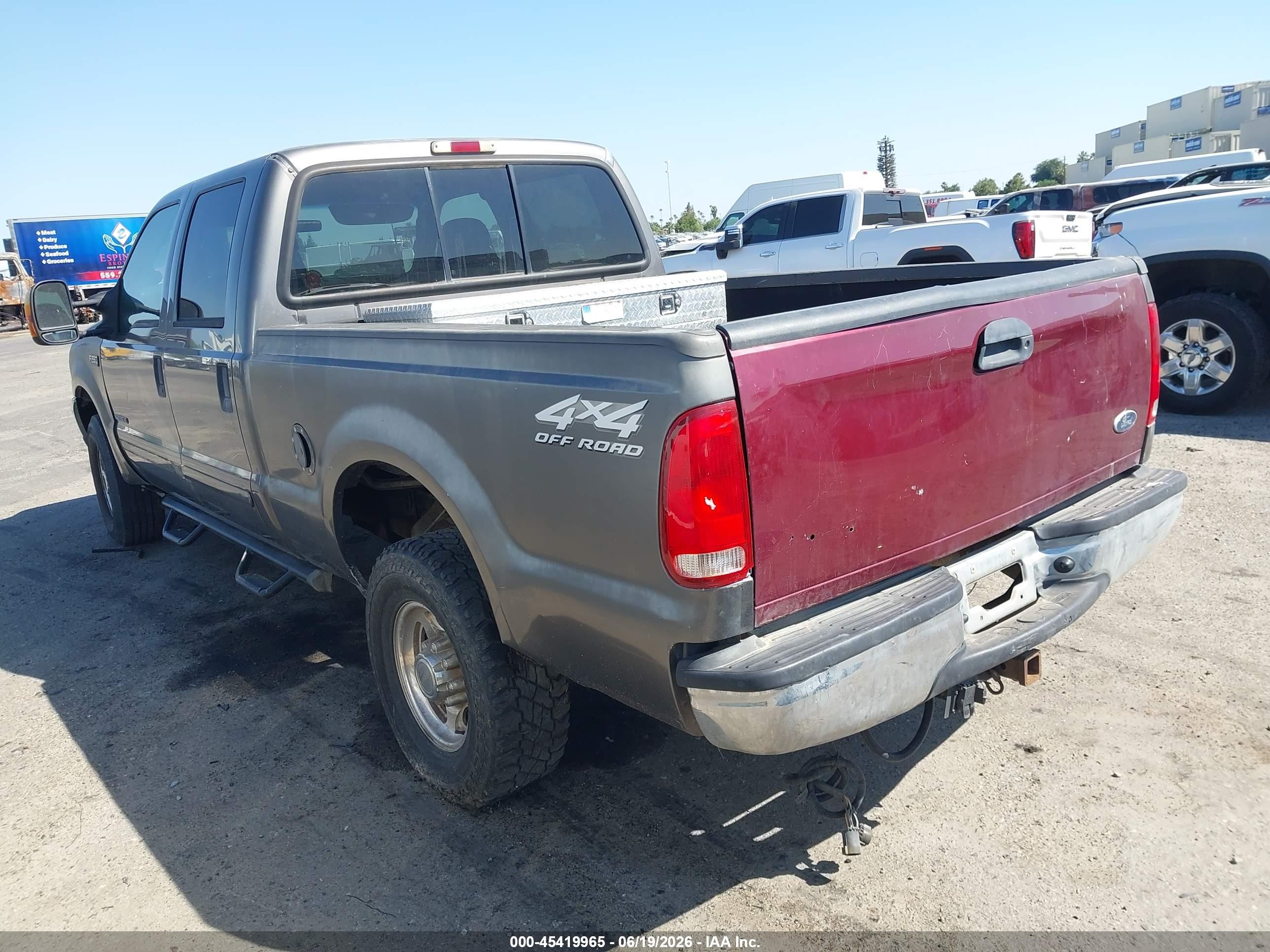 2002 Ford F-250 Lariat/xl/xlt Gray vin: 1FTNW21F22EB68988