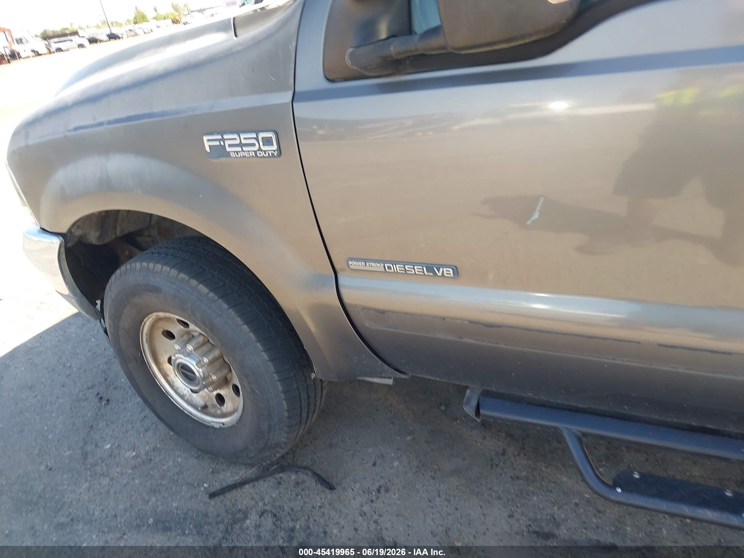 2002 Ford F-250 Lariat/xl/xlt Gray vin: 1FTNW21F22EB68988