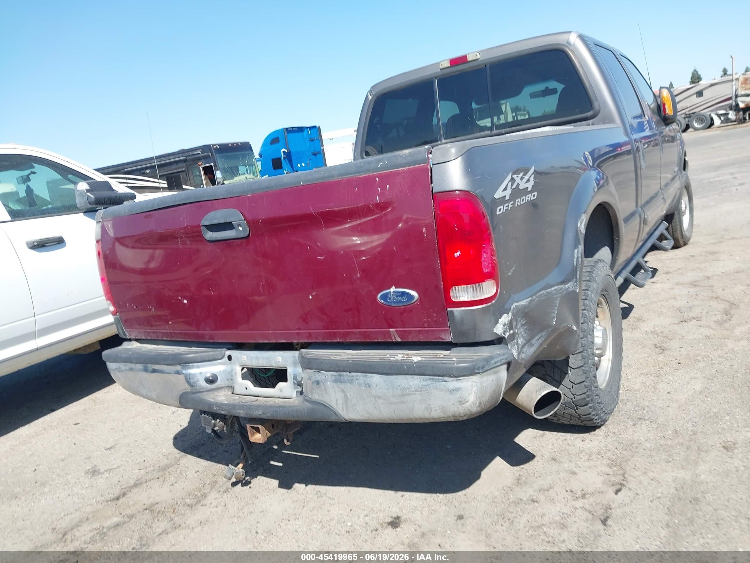 2002 Ford F-250 Lariat/xl/xlt Gray vin: 1FTNW21F22EB68988