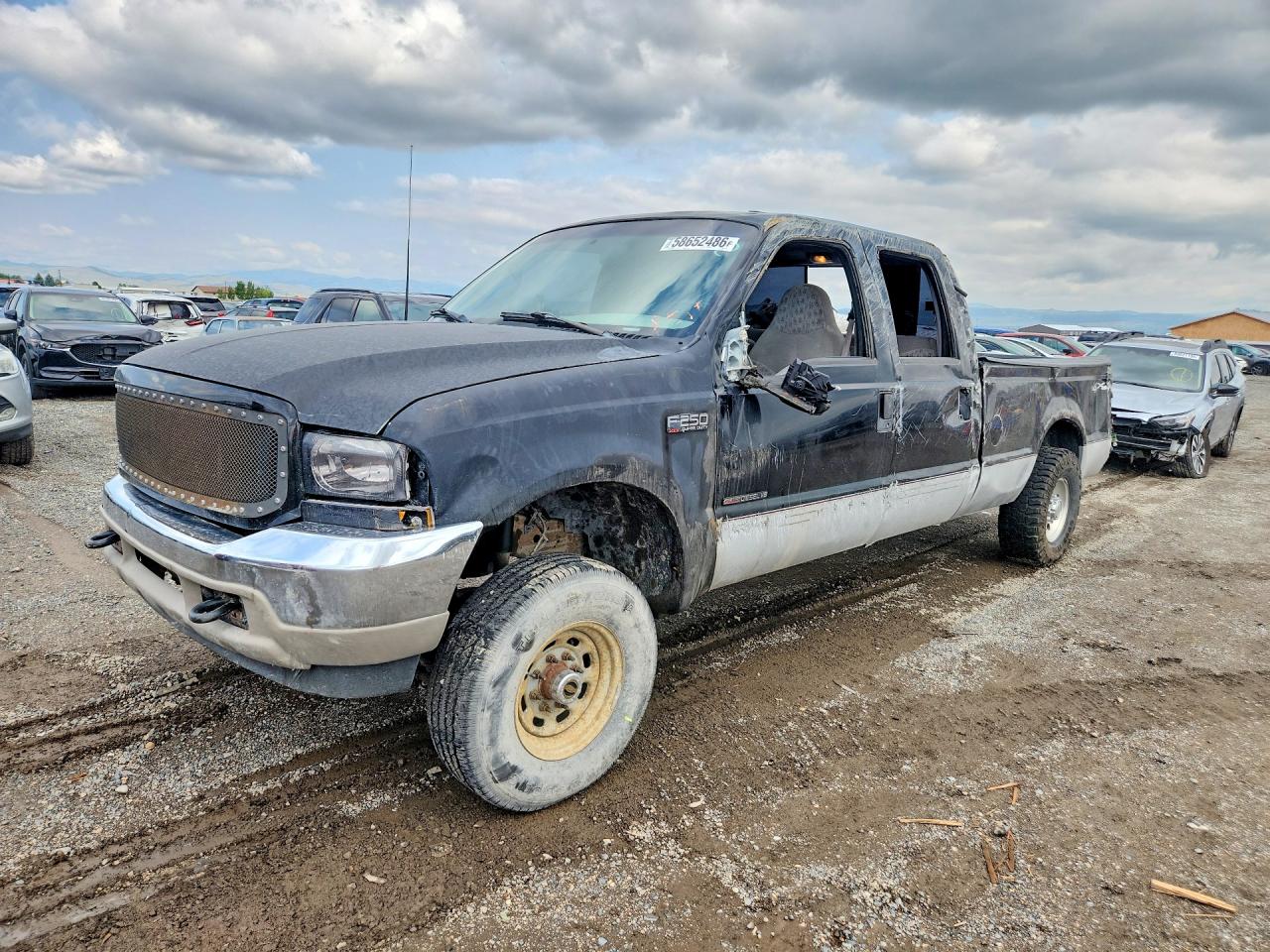 2000 Ford F250 Super Duty Black vin: 1FTNW21F2YED21331
