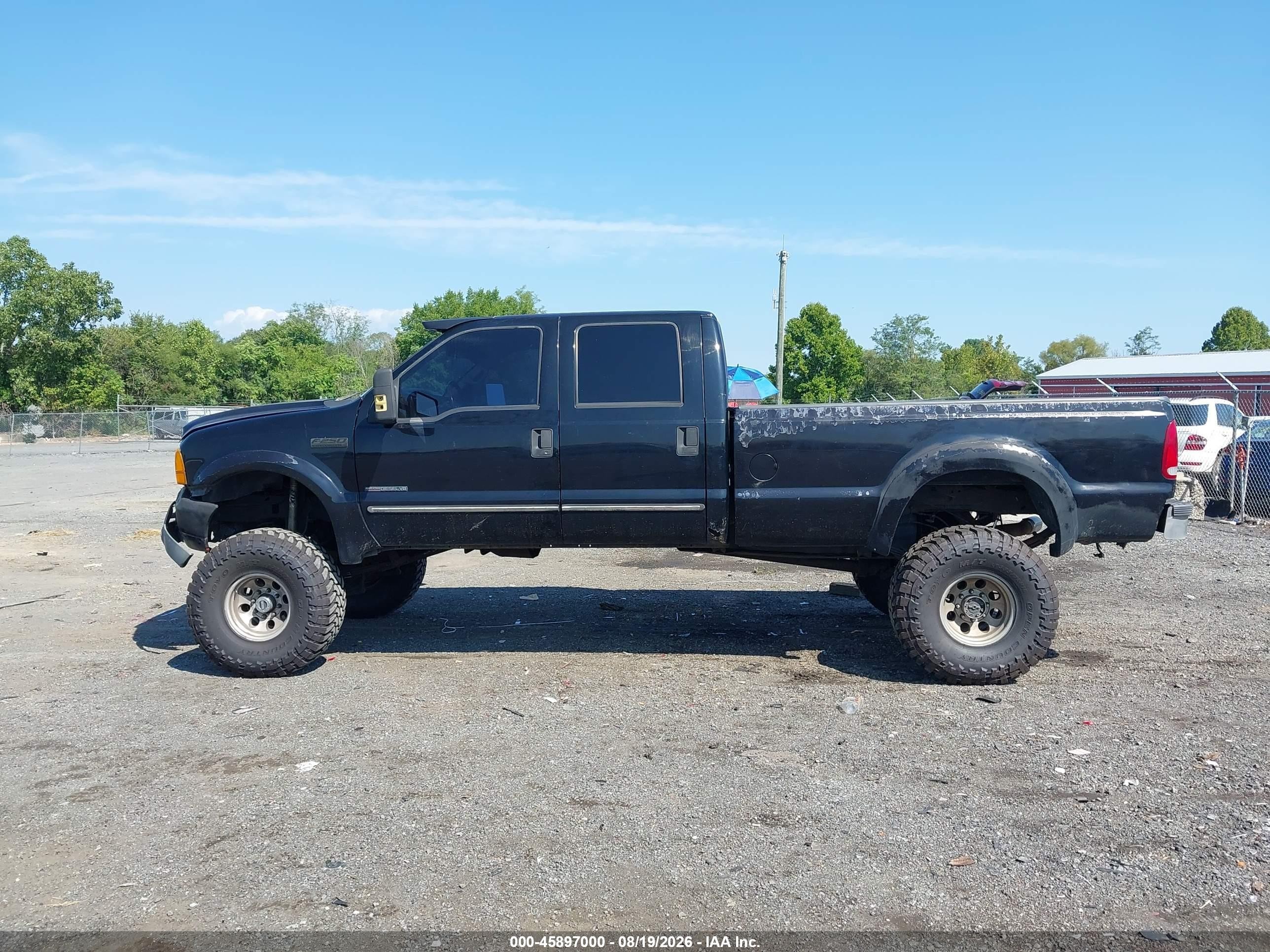 1999 Ford F-250 Lariat/xl/xlt Black vin: 1FTNW21F3XEE22019