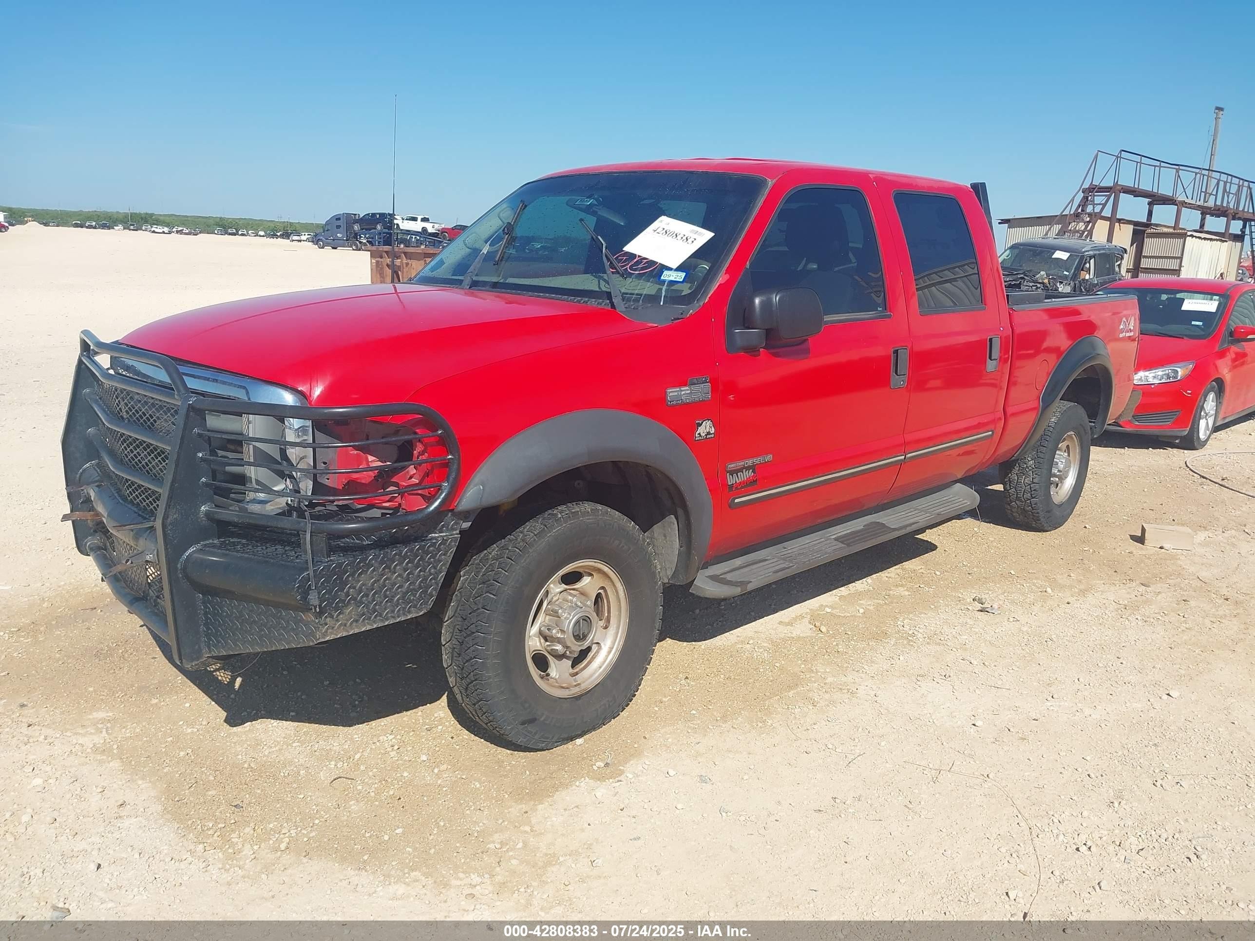 2000 Ford F-250 Lariat/xl/xlt Красный vin: 1FTNW21F3YEA94456