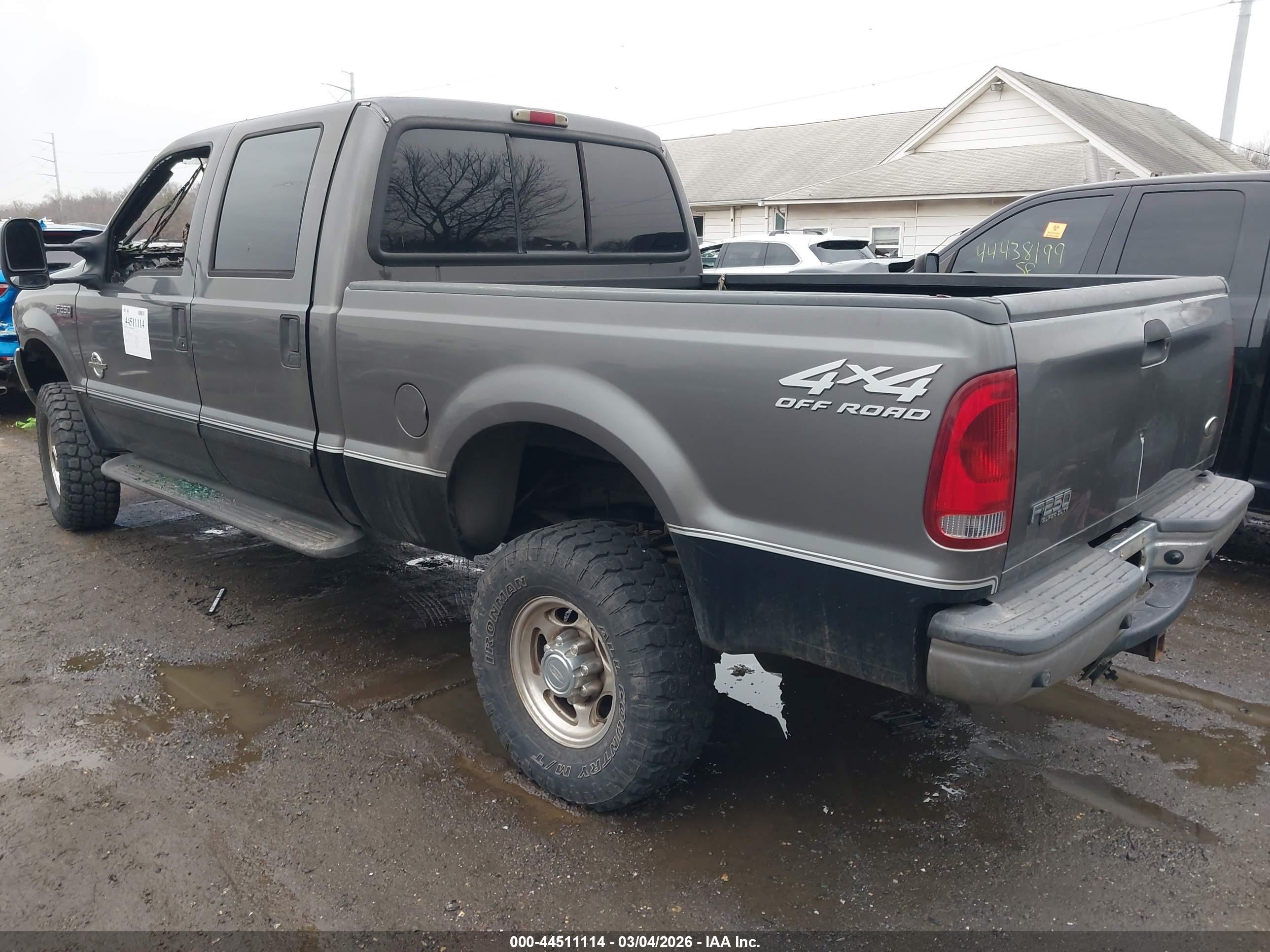 2002 Ford F-250 Lariat/xl/xlt Gray vin: 1FTNW21F42ED47873